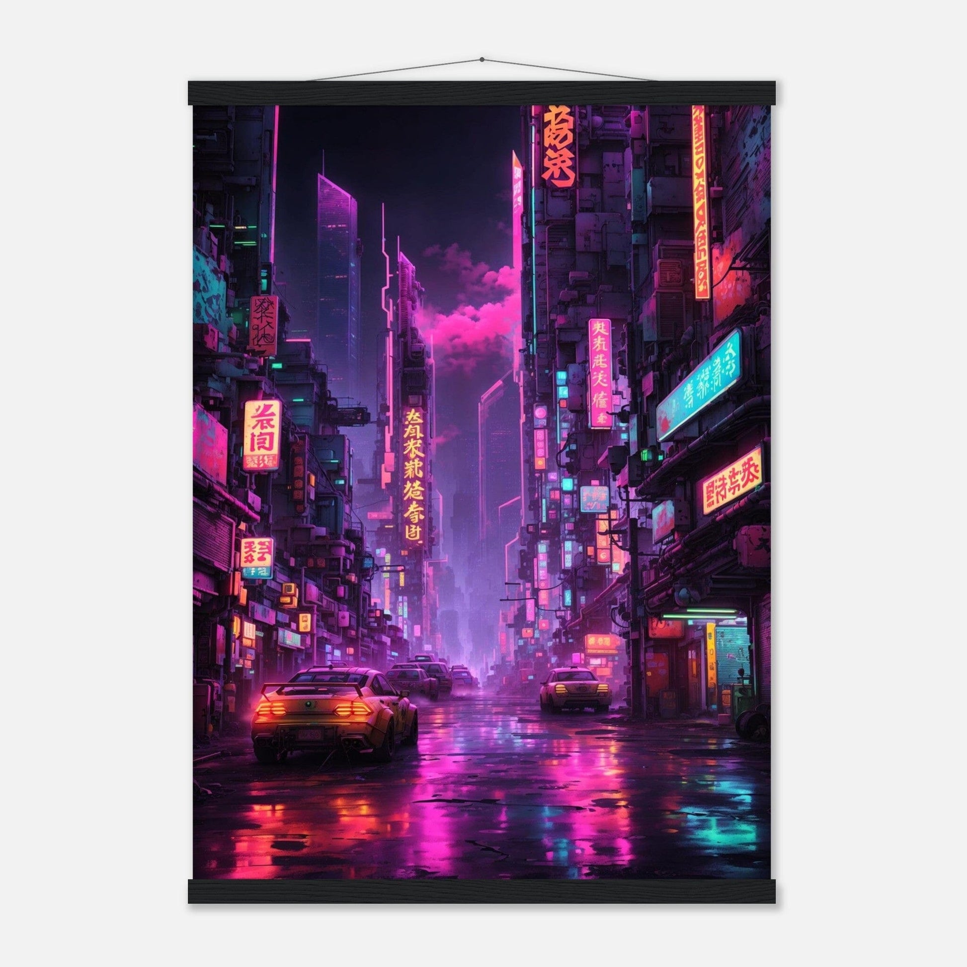 Premium Matte Paper Poster with Hanger - Minimalistische Kunstpräsentation mit Holzhänger Print Material Modern Masterpieces 50x70 cm / 20x28″ Black wall hanger 