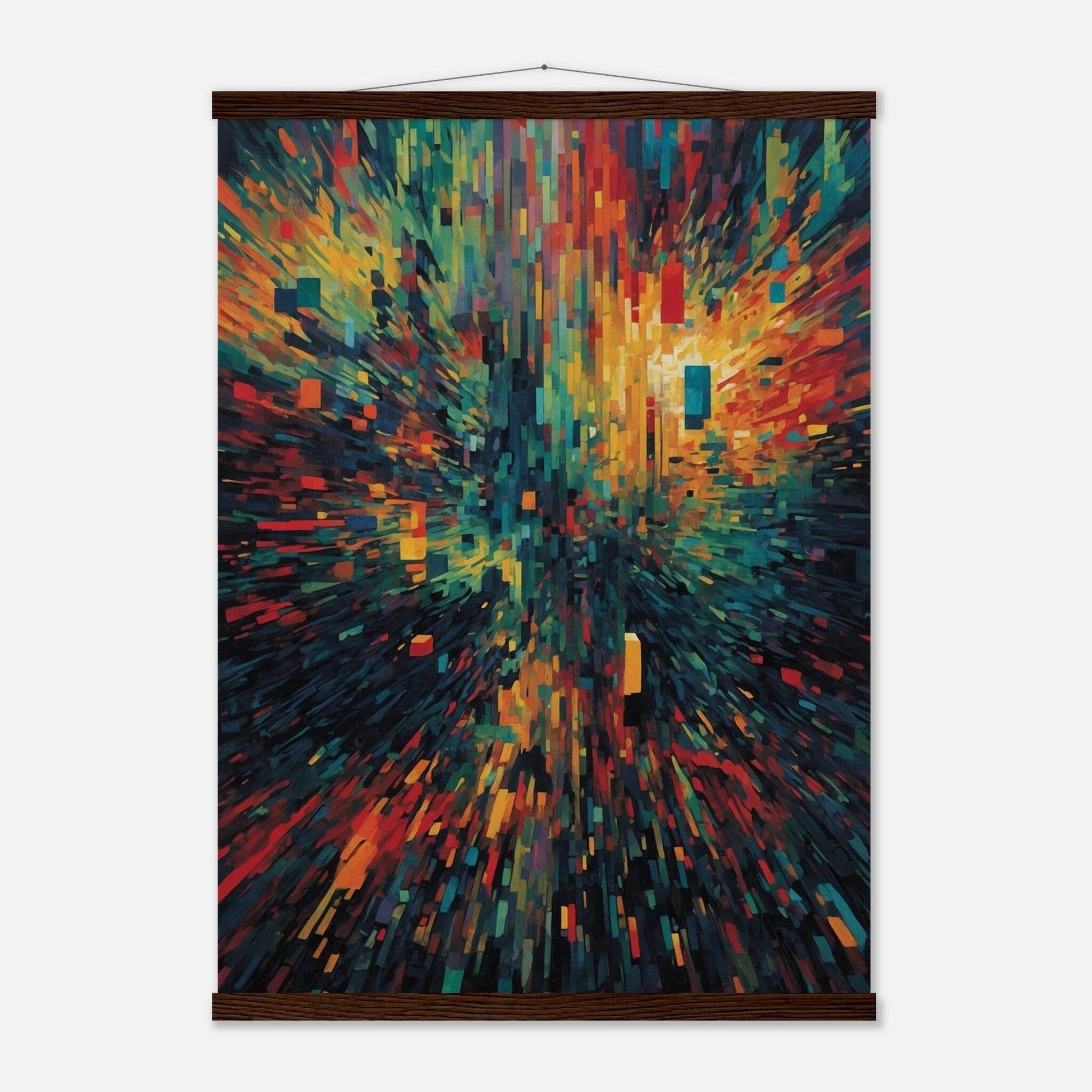 Premium Matte Paper Poster with Hanger - Minimalistische Kunstpräsentation mit Holzhänger Print Material Modern Masterpieces 50x70 cm / 20x28″ Dark wood wall hanger 
