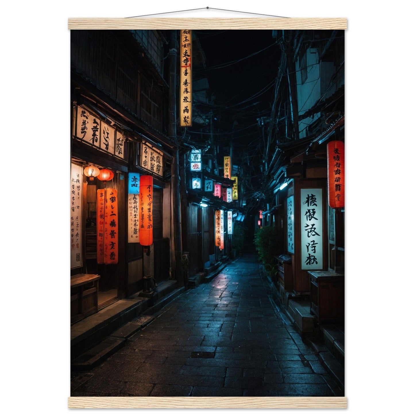Premium Matte Paper Poster with Hanger - Minimalistische Kunstpräsentation mit Holzhänger Print Material Modern Masterpieces 50x70 cm / 20x28″ Natural wood wall hanger 