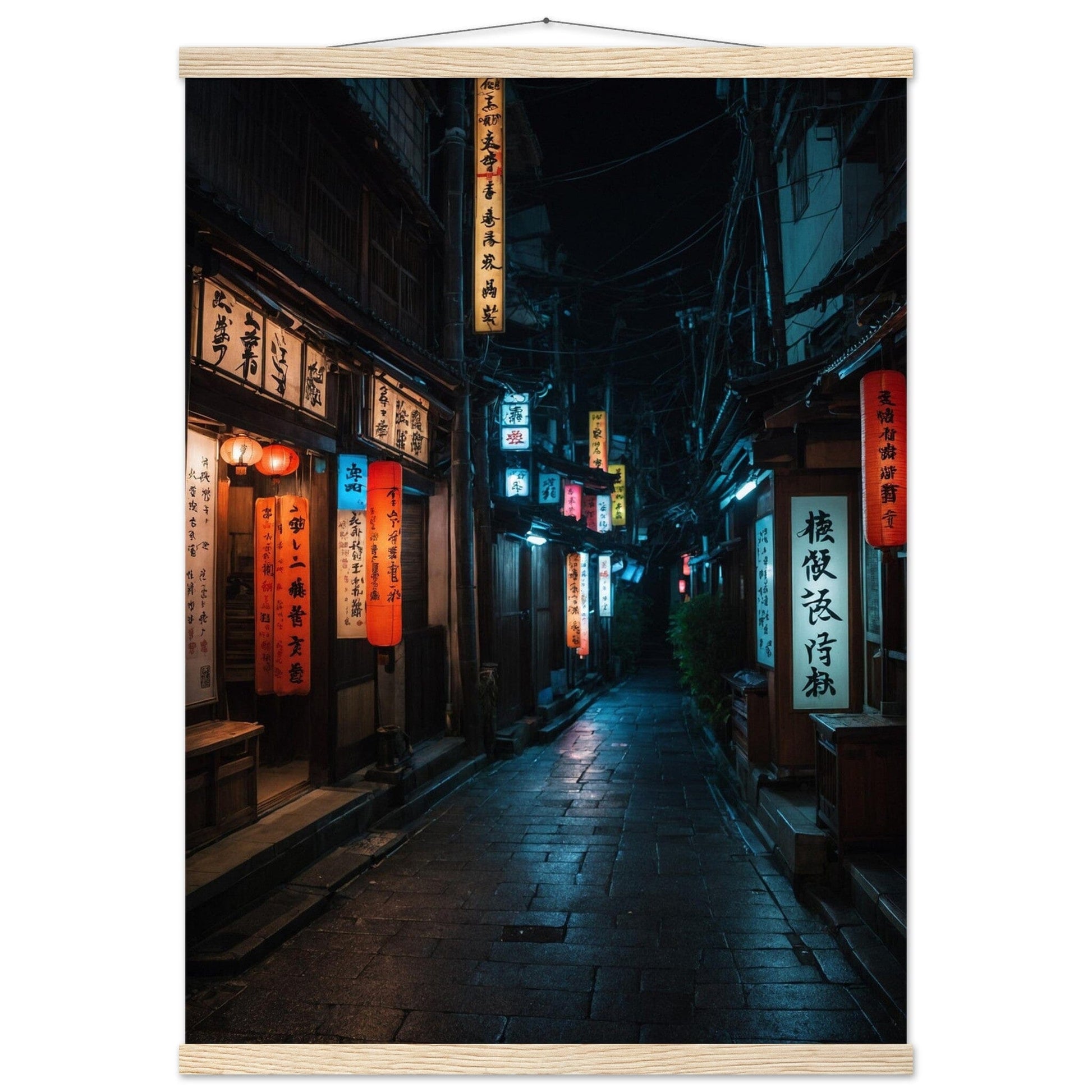 Premium Matte Paper Poster with Hanger - Minimalistische Kunstpräsentation mit Holzhänger Print Material Modern Masterpieces 50x70 cm / 20x28″ Natural wood wall hanger 