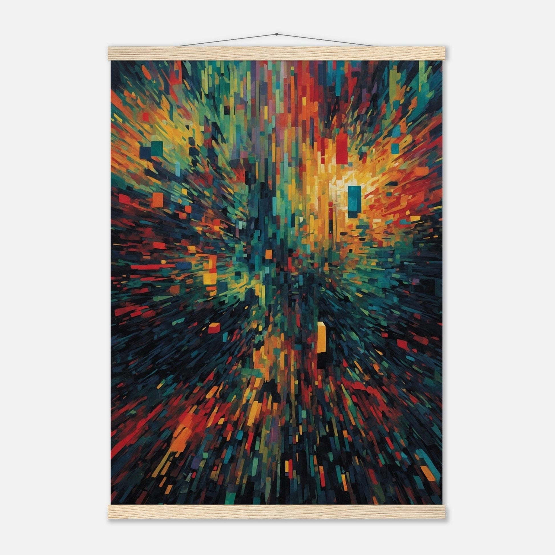 Premium Matte Paper Poster with Hanger - Minimalistische Kunstpräsentation mit Holzhänger Print Material Modern Masterpieces 50x70 cm / 20x28″ Natural wood wall hanger 