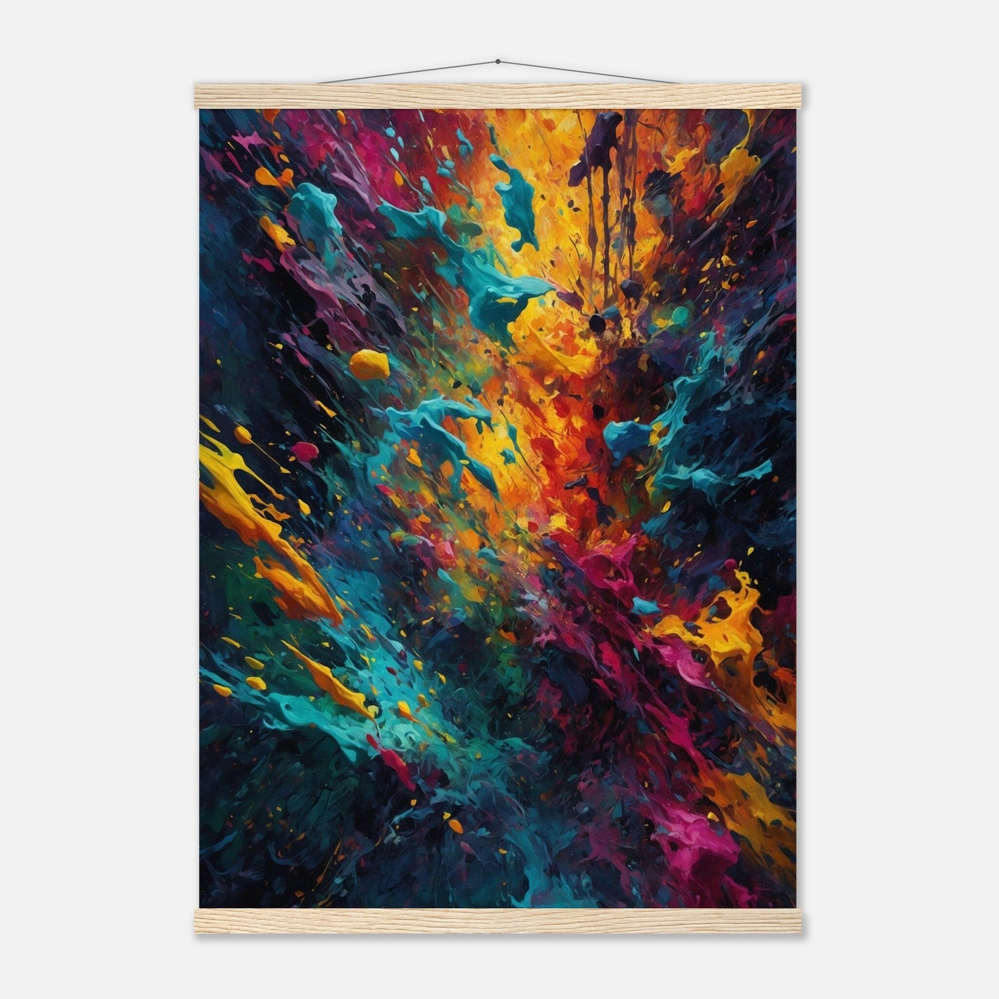 Premium Matte Paper Poster with Hanger - Minimalistische Kunstpräsentation mit Holzhänger Print Material Modern Masterpieces 50x70 cm / 20x28″ Natural wood wall hanger 