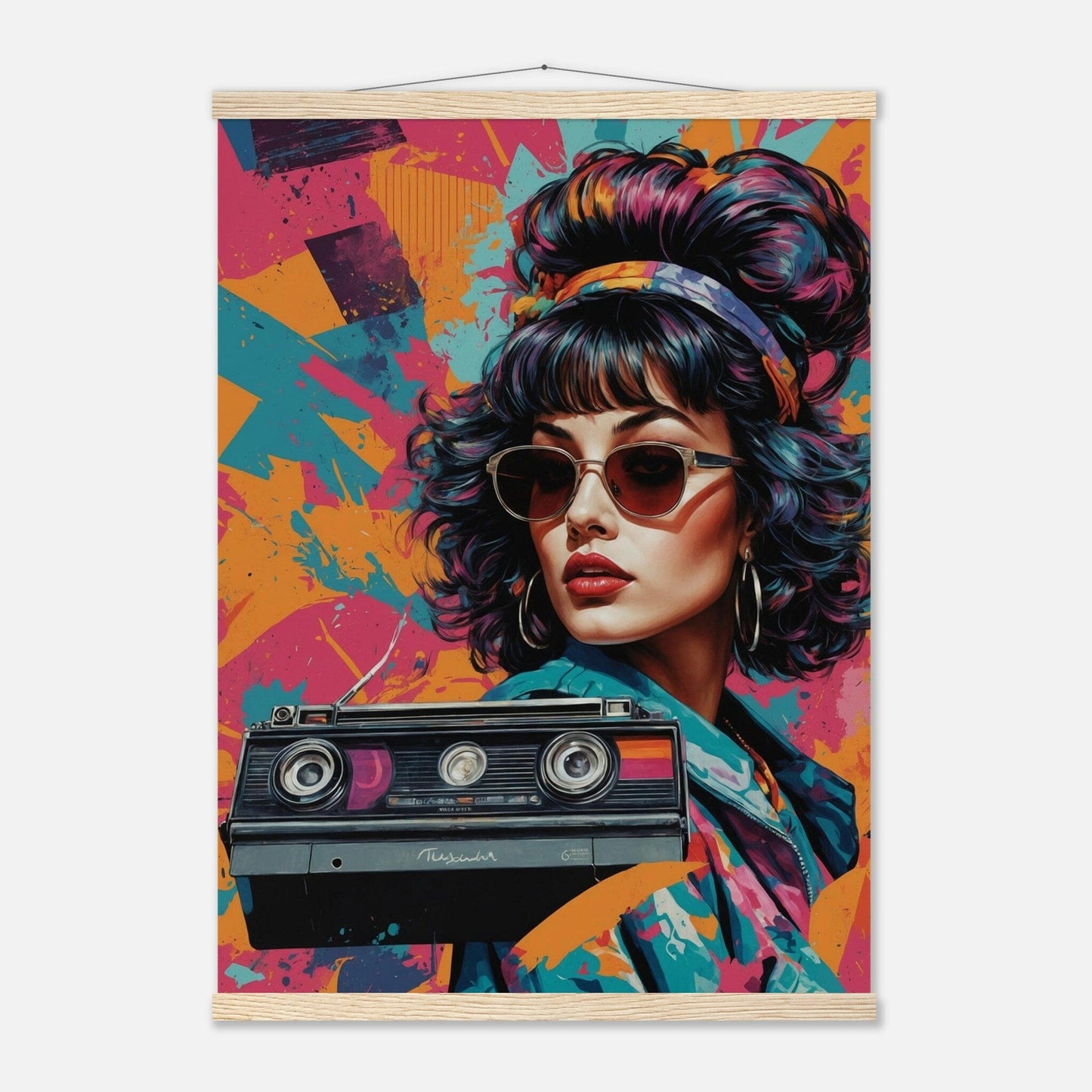 Premium Matte Paper Poster with Hanger - Minimalistische Kunstpräsentation mit Holzhänger Print Material Modern Masterpieces 50x70 cm / 20x28″ Natural wood wall hanger 