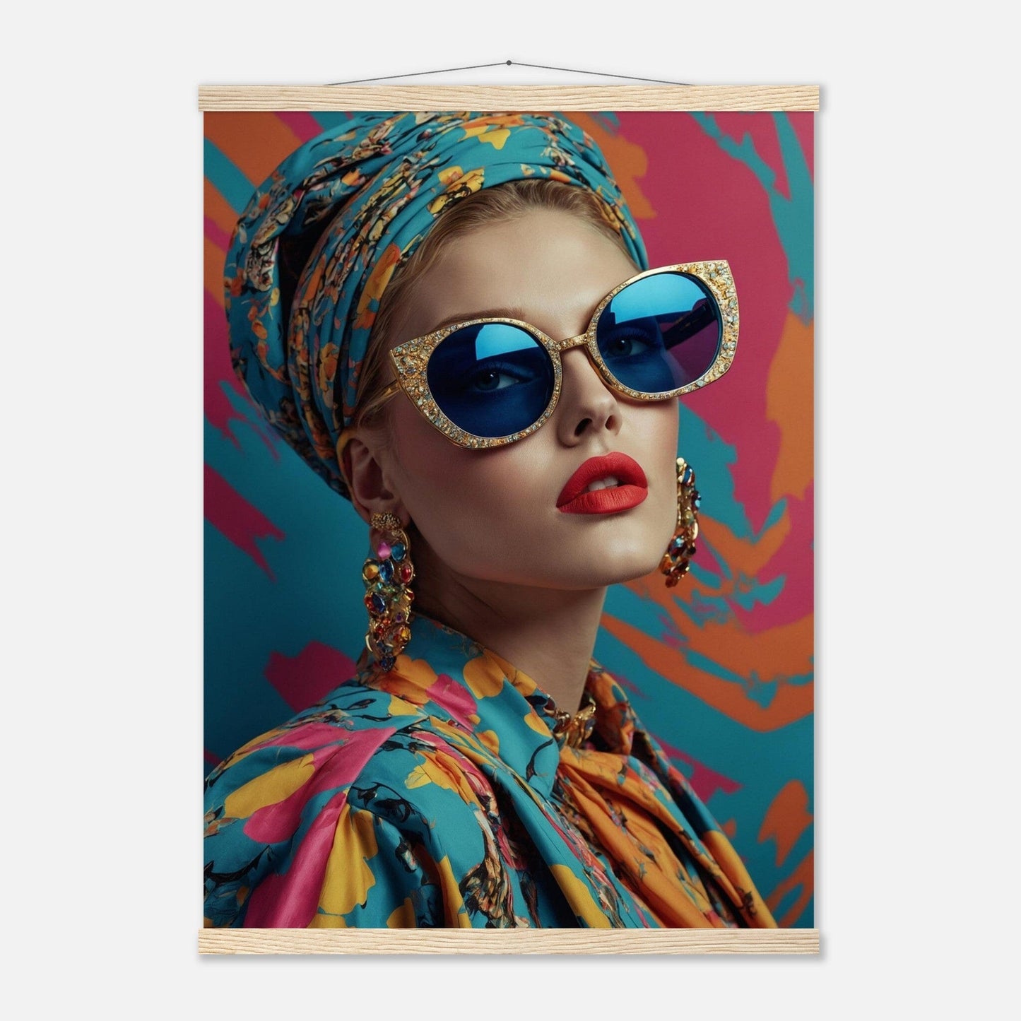 Premium Matte Paper Poster with Hanger - Minimalistische Kunstpräsentation mit Holzhänger Print Material Modern Masterpieces 50x70 cm / 20x28″ Natural wood wall hanger 