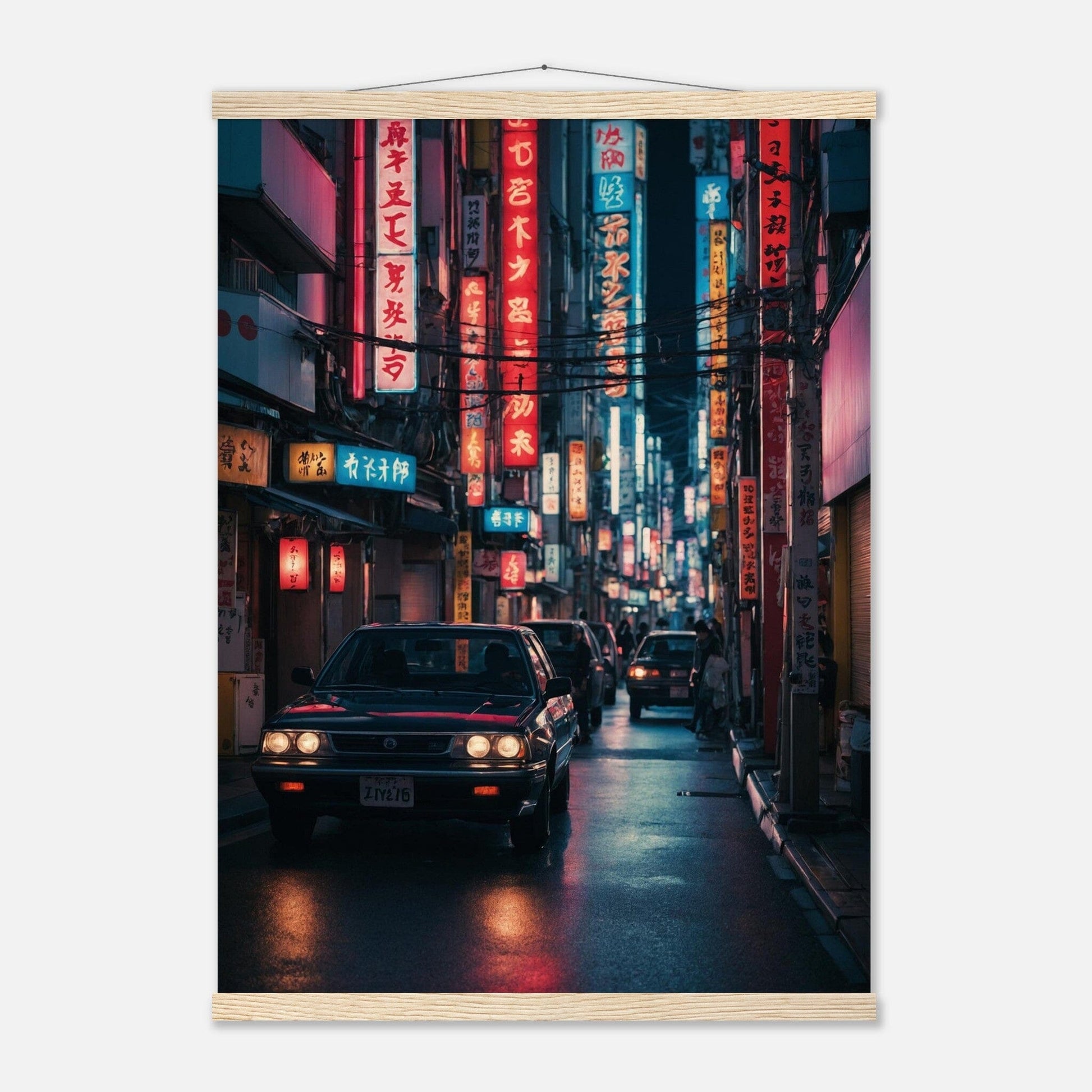 Premium Matte Paper Poster with Hanger - Minimalistische Kunstpräsentation mit Holzhänger Print Material Modern Masterpieces 50x70 cm / 20x28″ Natural wood wall hanger 