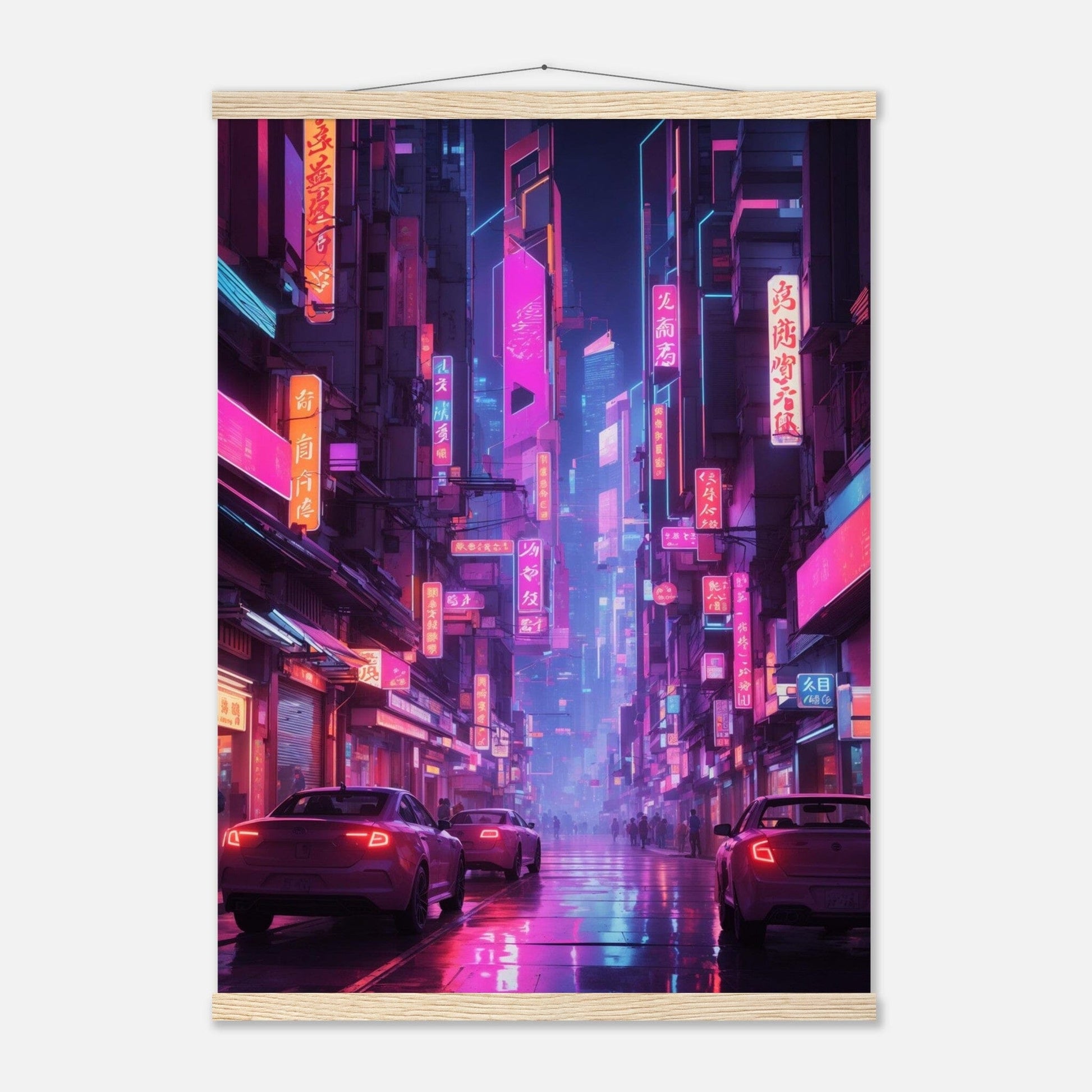 Premium Matte Paper Poster with Hanger - Minimalistische Kunstpräsentation mit Holzhänger Print Material Modern Masterpieces 50x70 cm / 20x28″ Natural wood wall hanger 