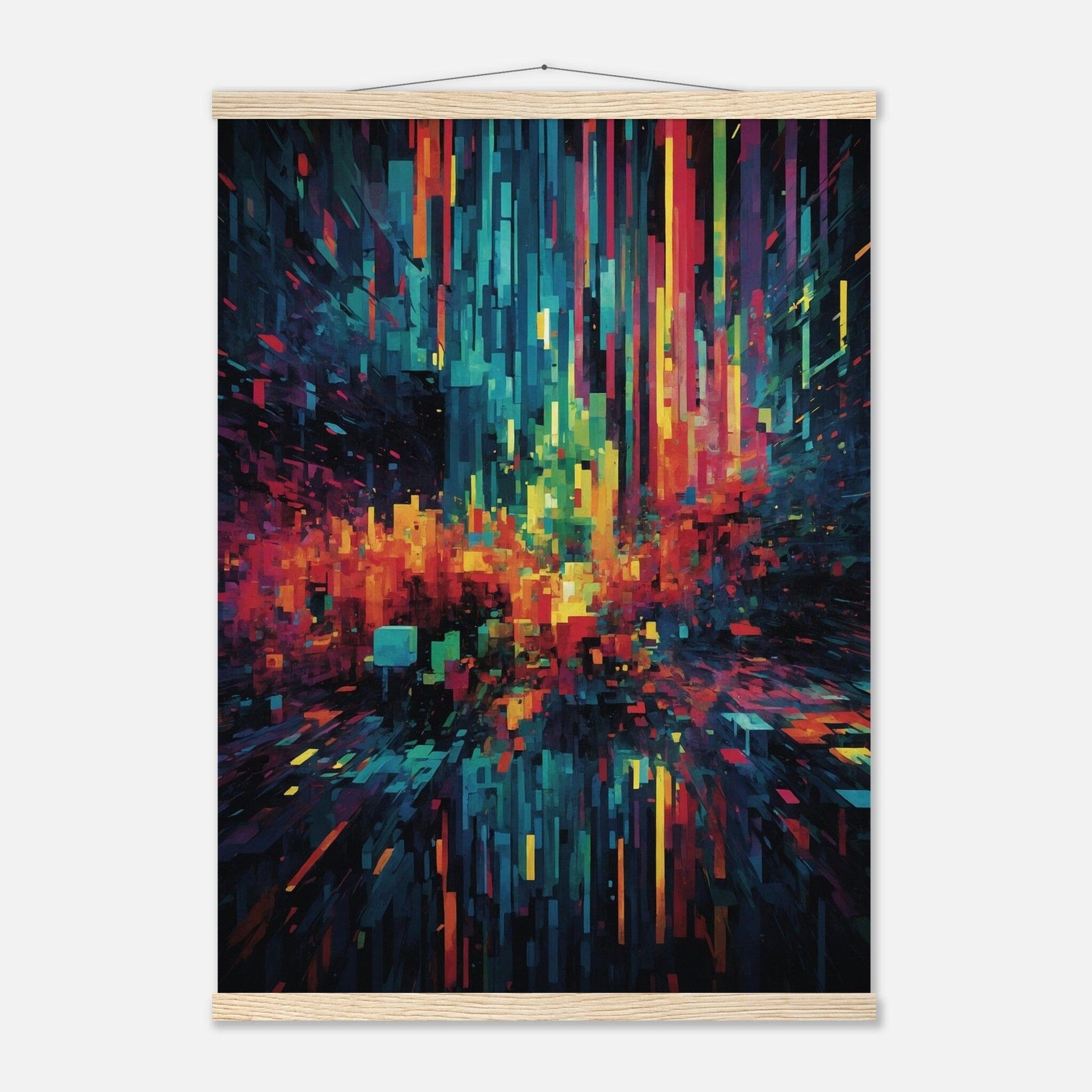 Premium Matte Paper Poster with Hanger - Minimalistische Kunstpräsentation mit Holzhänger Print Material Modern Masterpieces 50x70 cm / 20x28″ Natural wood wall hanger 