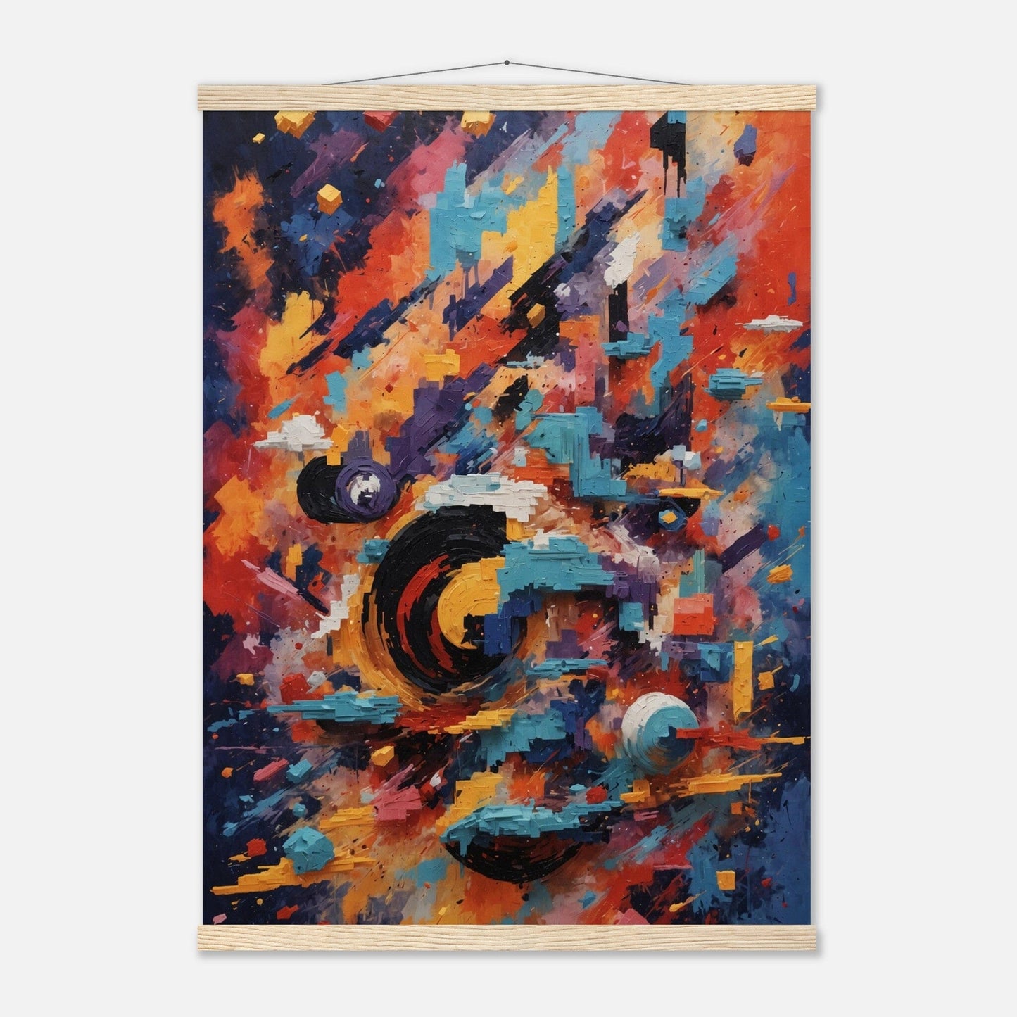 Premium Matte Paper Poster with Hanger - Minimalistische Kunstpräsentation mit Holzhänger Print Material Modern Masterpieces 50x70 cm / 20x28″ Natural wood wall hanger 