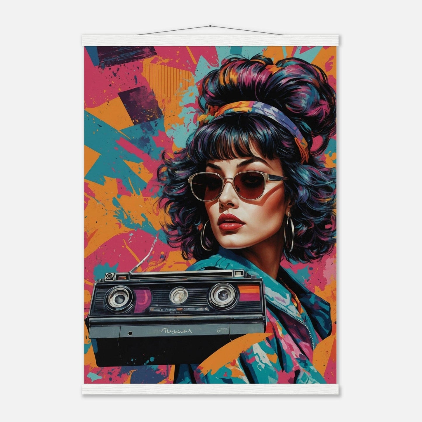 Premium Matte Paper Poster with Hanger - Minimalistische Kunstpräsentation mit Holzhänger Print Material Modern Masterpieces 50x70 cm / 20x28″ White wall hanger 