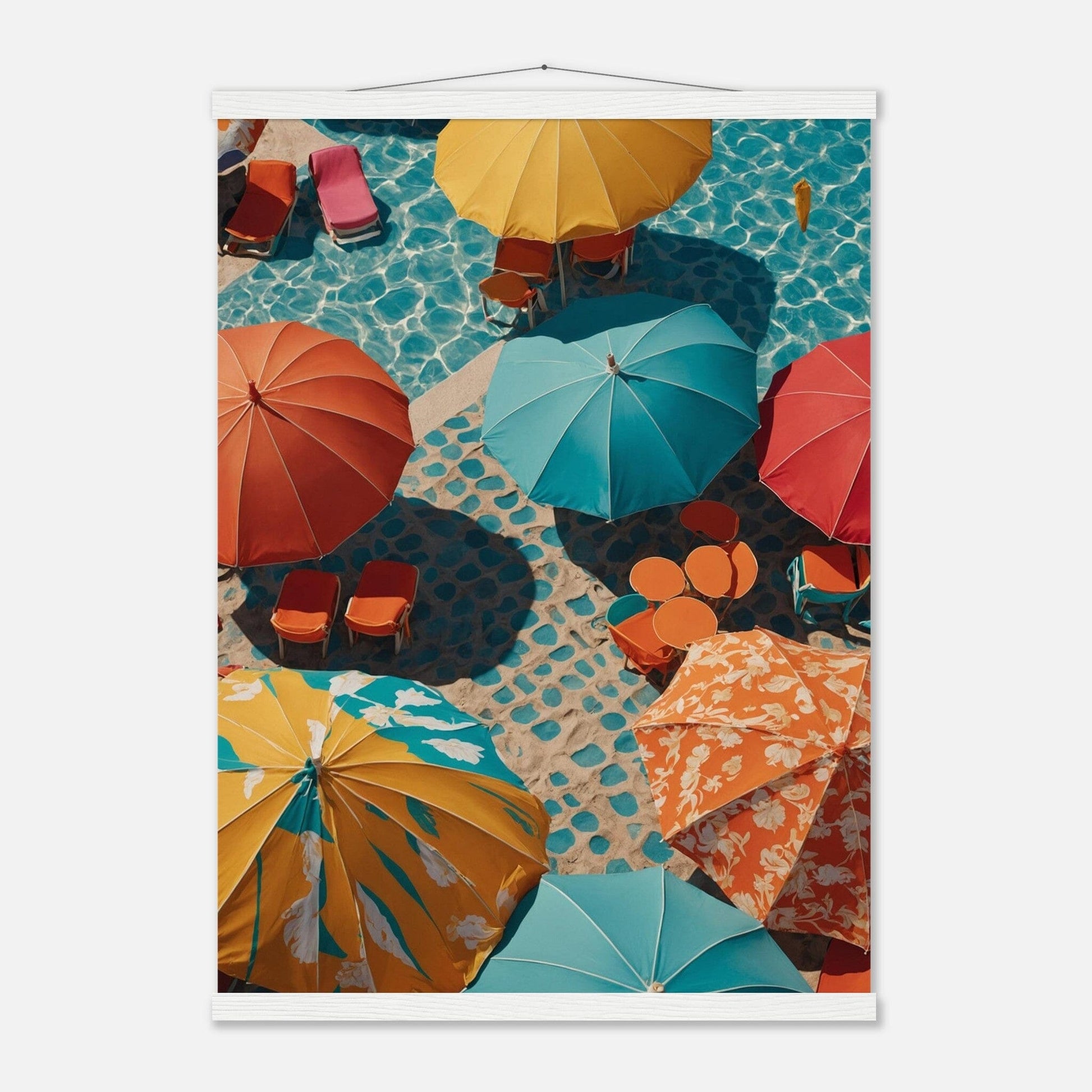 Premium Matte Paper Poster with Hanger - Minimalistische Kunstpräsentation mit Holzhänger Print Material Modern Masterpieces 50x70 cm / 20x28″ White wall hanger 