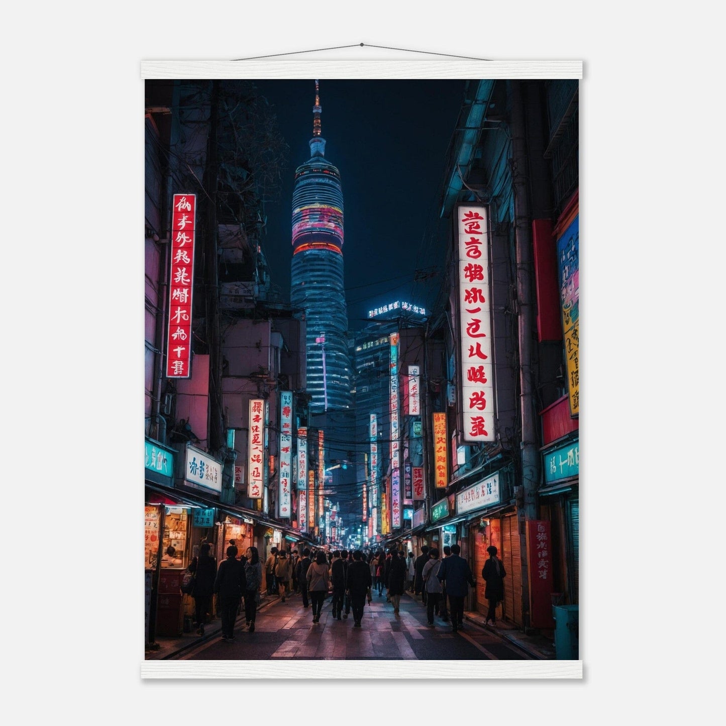 Premium Matte Paper Poster with Hanger - Minimalistische Kunstpräsentation mit Holzhänger Print Material Modern Masterpieces 50x70 cm / 20x28″ White wall hanger 