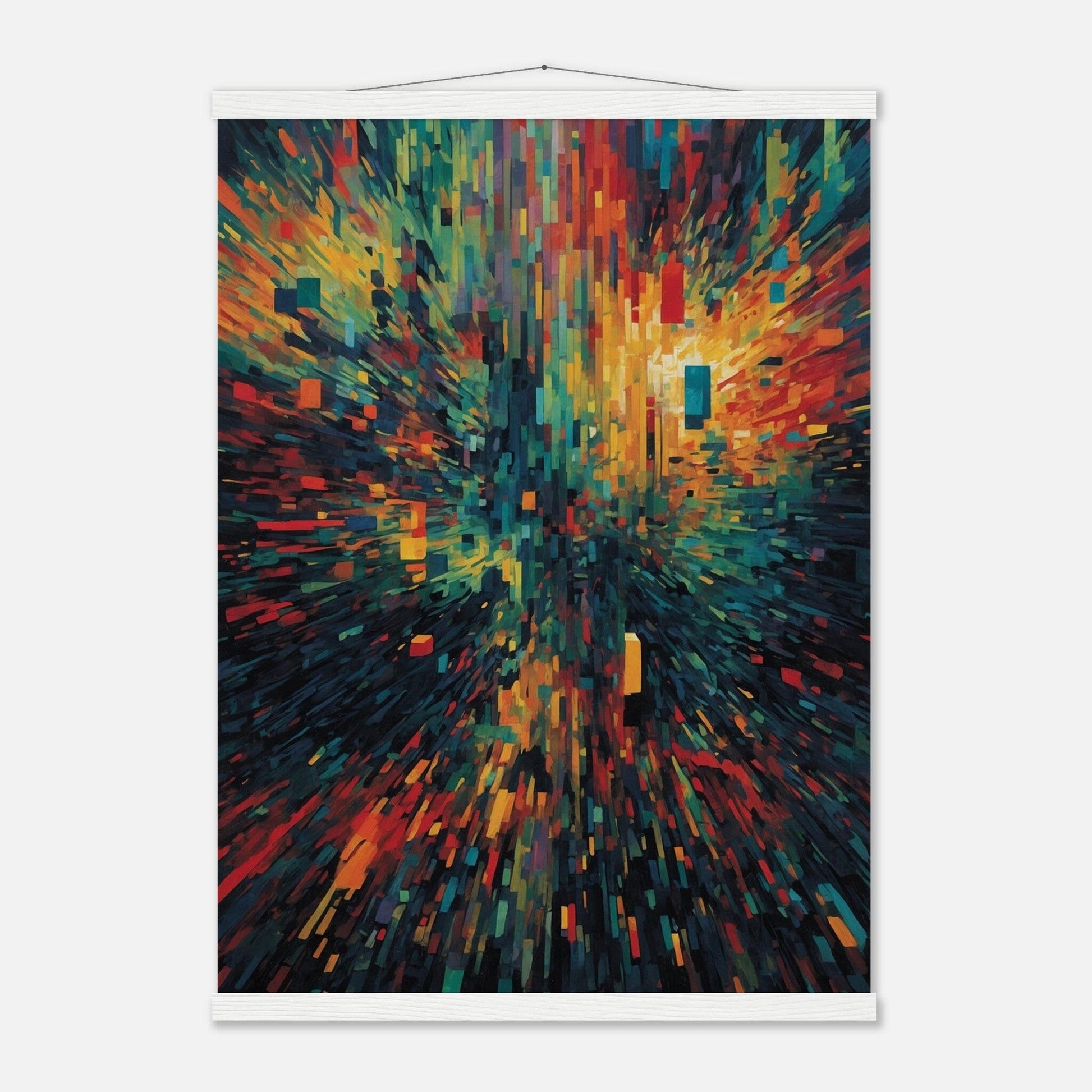 Premium Matte Paper Poster with Hanger - Minimalistische Kunstpräsentation mit Holzhänger Print Material Modern Masterpieces 50x70 cm / 20x28″ White wall hanger 