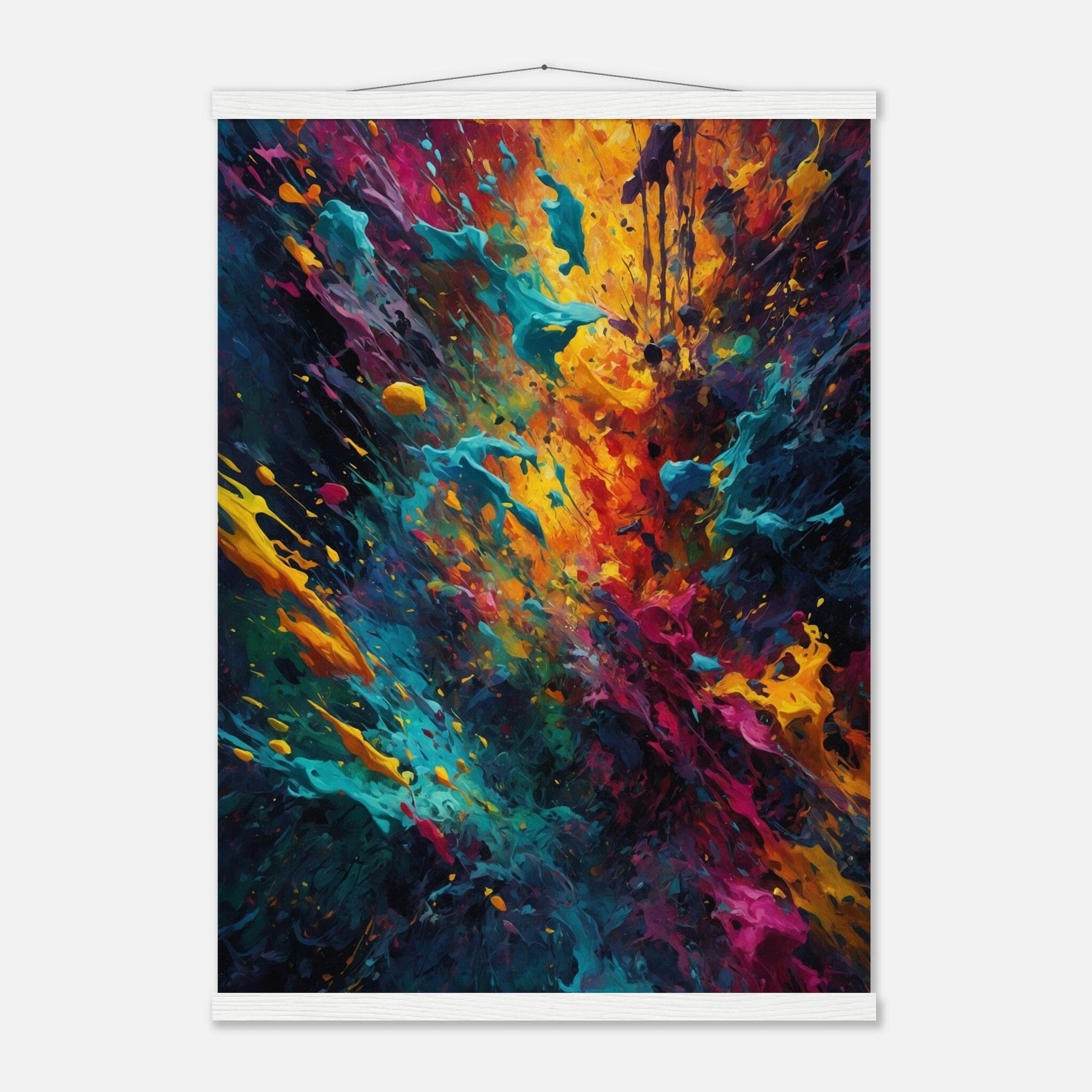 Premium Matte Paper Poster with Hanger - Minimalistische Kunstpräsentation mit Holzhänger Print Material Modern Masterpieces 50x70 cm / 20x28″ White wall hanger 