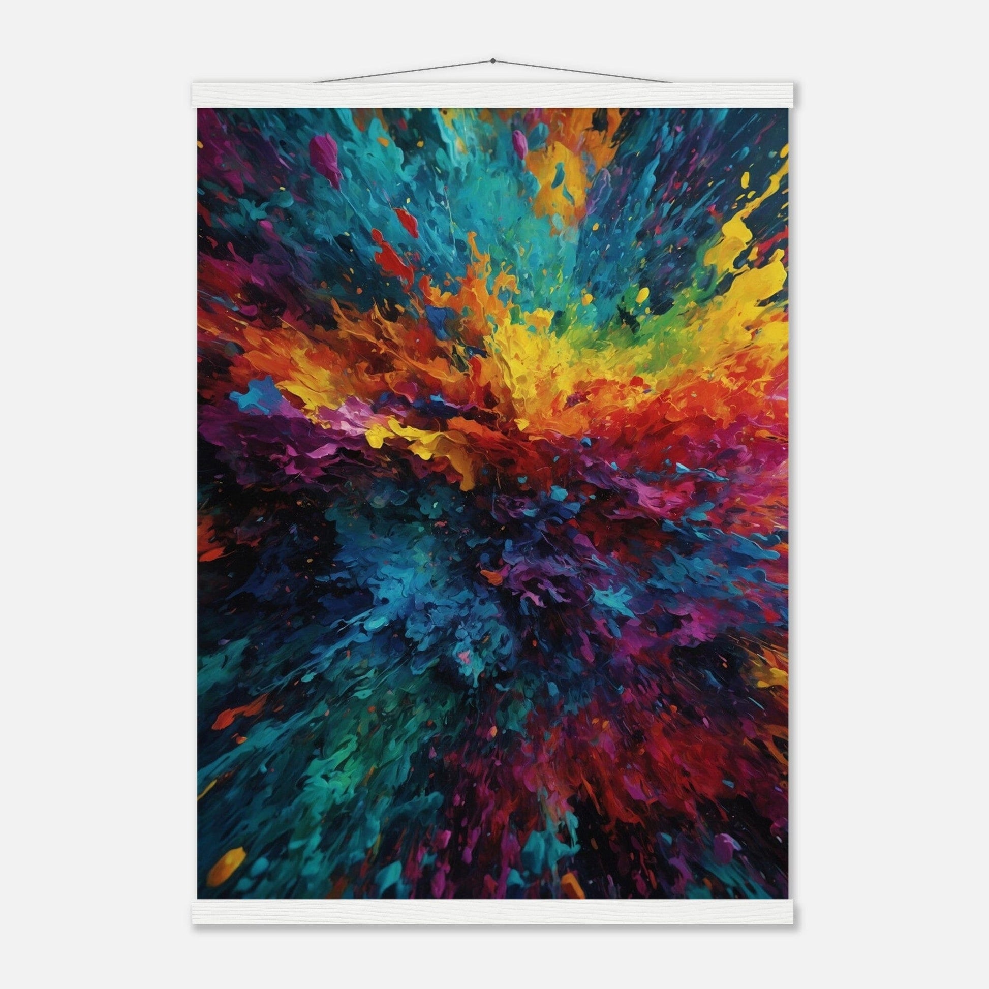 Premium Matte Paper Poster with Hanger - Minimalistische Kunstpräsentation mit Holzhänger Print Material Modern Masterpieces 50x70 cm / 20x28″ White wall hanger 