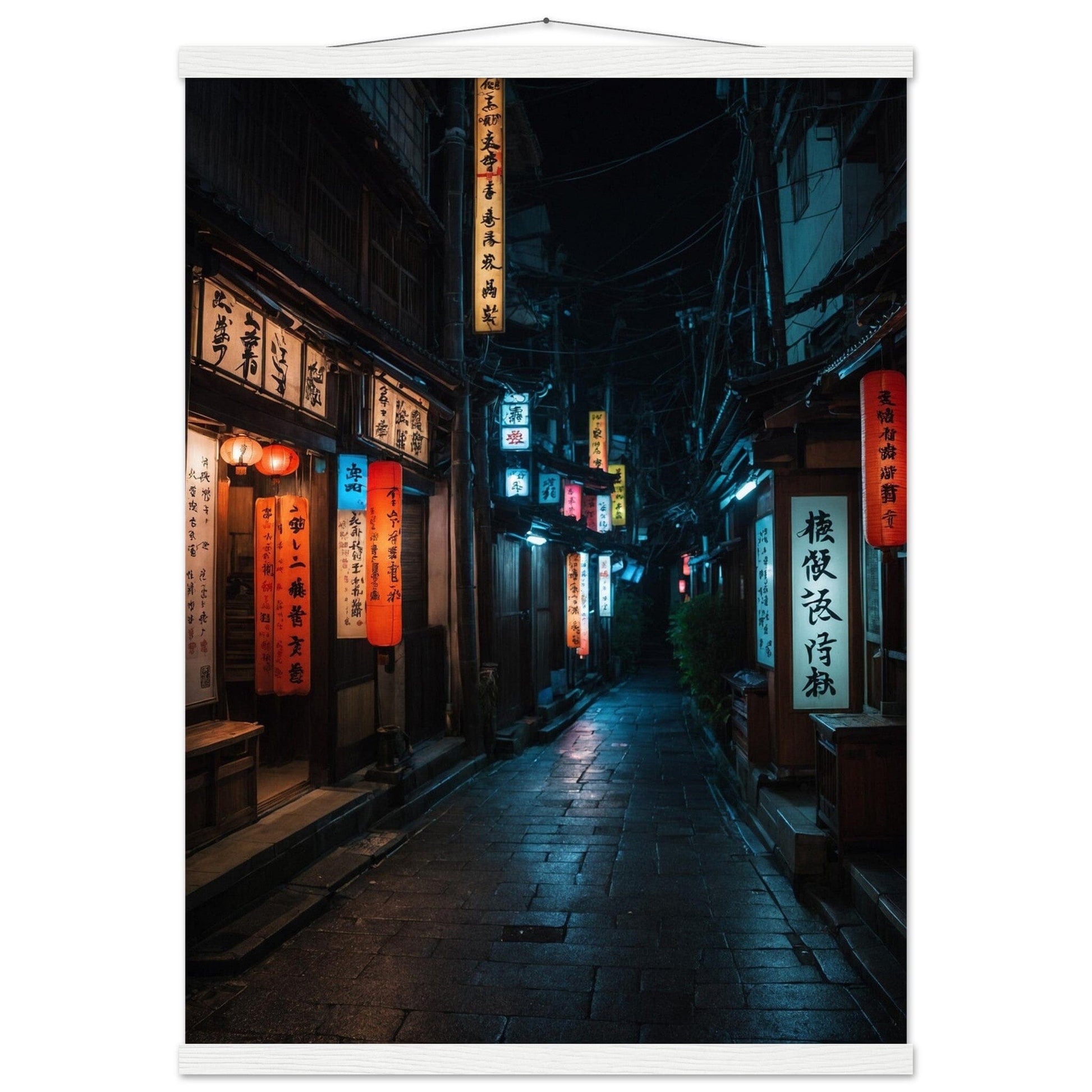 Premium Matte Paper Poster with Hanger - Minimalistische Kunstpräsentation mit Holzhänger Print Material Modern Masterpieces 50x70 cm / 20x28″ White wall hanger 