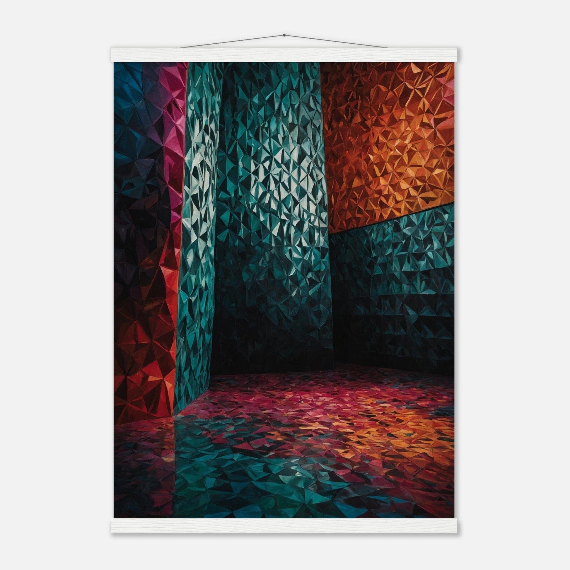 Premium Matte Paper Poster with Hanger - Minimalistische Kunstpräsentation mit Holzhänger Print Material Modern Masterpieces 50x70 cm / 20x28″ White wall hanger 
