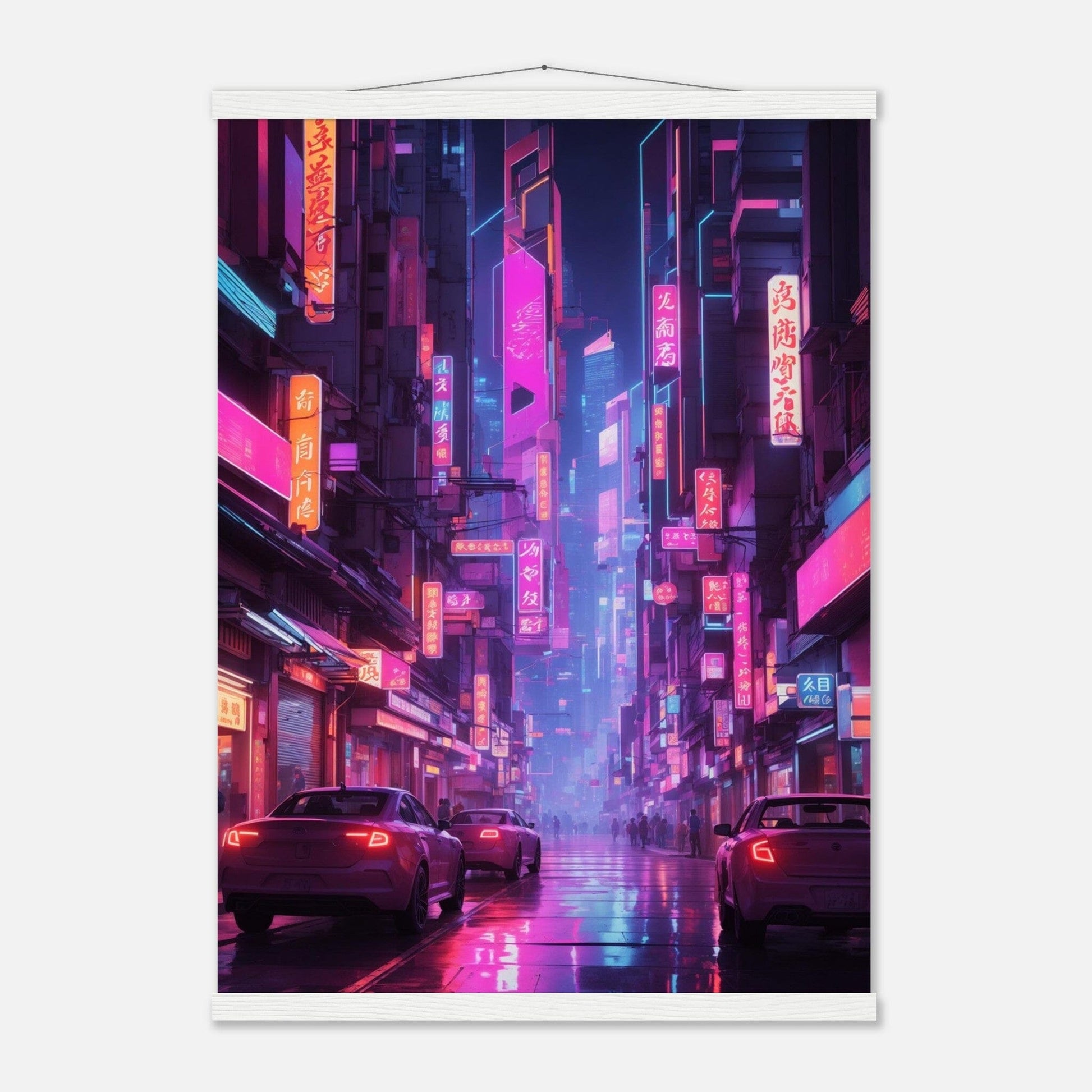 Premium Matte Paper Poster with Hanger - Minimalistische Kunstpräsentation mit Holzhänger Print Material Modern Masterpieces 50x70 cm / 20x28″ White wall hanger 