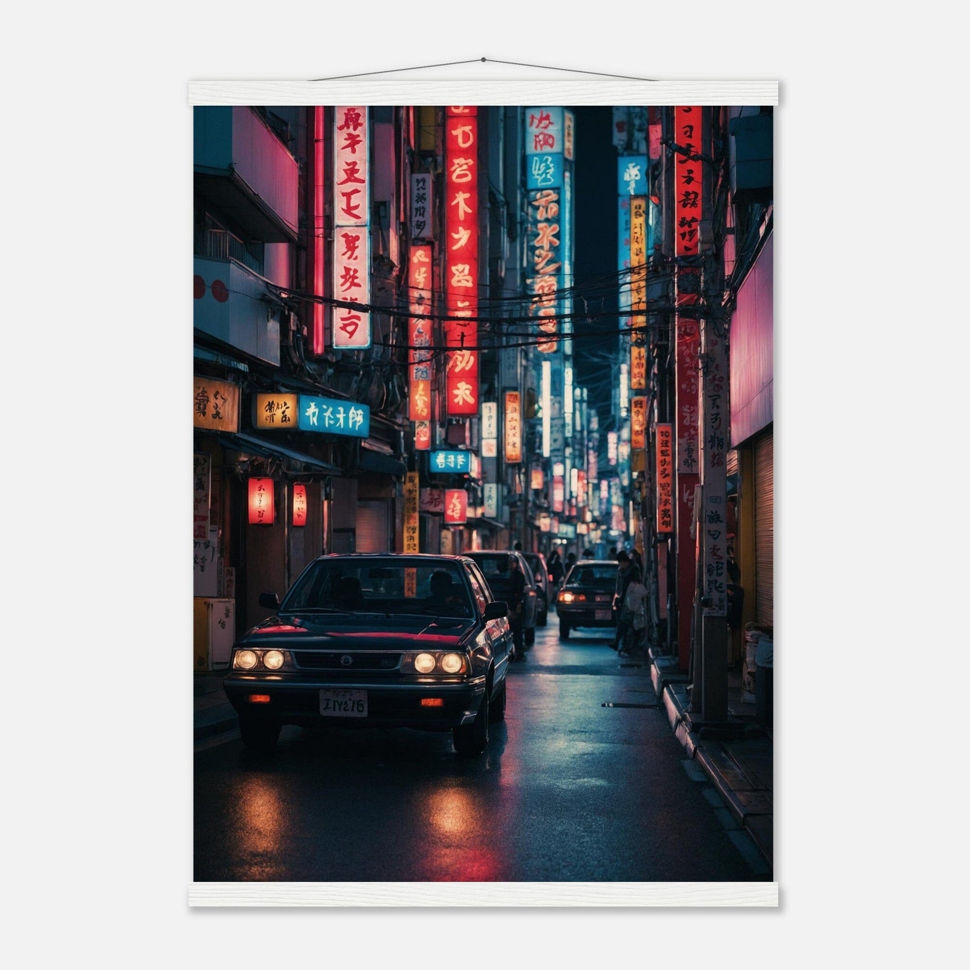 Premium Matte Paper Poster with Hanger - Minimalistische Kunstpräsentation mit Holzhänger Print Material Modern Masterpieces 50x70 cm / 20x28″ White wall hanger 