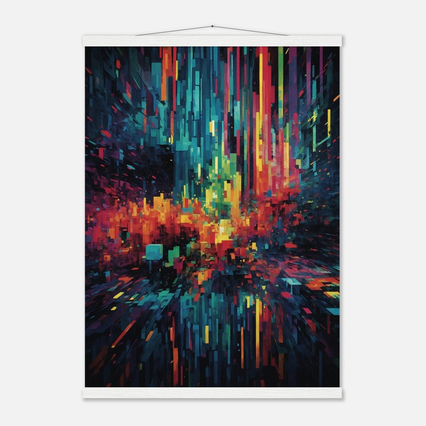 Premium Matte Paper Poster with Hanger - Minimalistische Kunstpräsentation mit Holzhänger Print Material Modern Masterpieces 50x70 cm / 20x28″ White wall hanger 