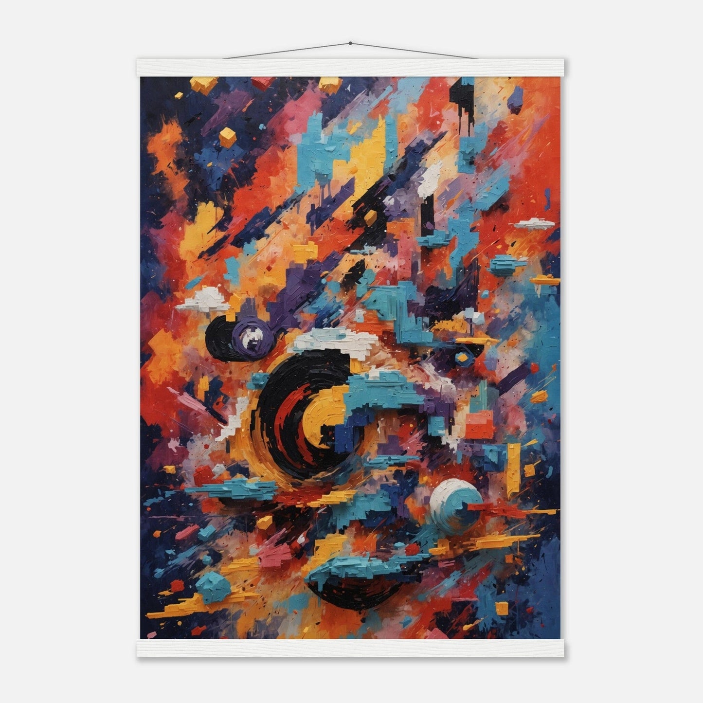 Premium Matte Paper Poster with Hanger - Minimalistische Kunstpräsentation mit Holzhänger Print Material Modern Masterpieces 50x70 cm / 20x28″ White wall hanger 