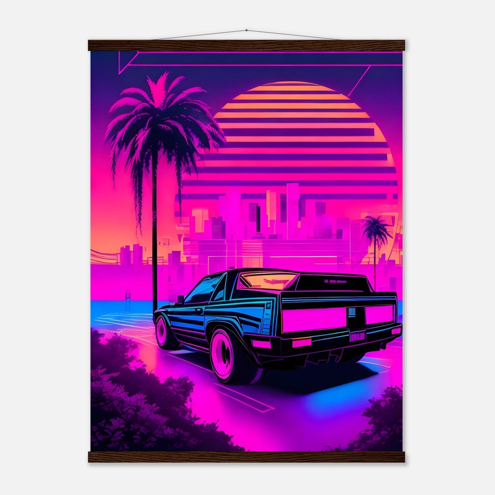 Premium Matte Paper Poster with Hanger - Minimalistische Kunstpräsentation mit Holzhänger Print Material Modern Masterpieces 