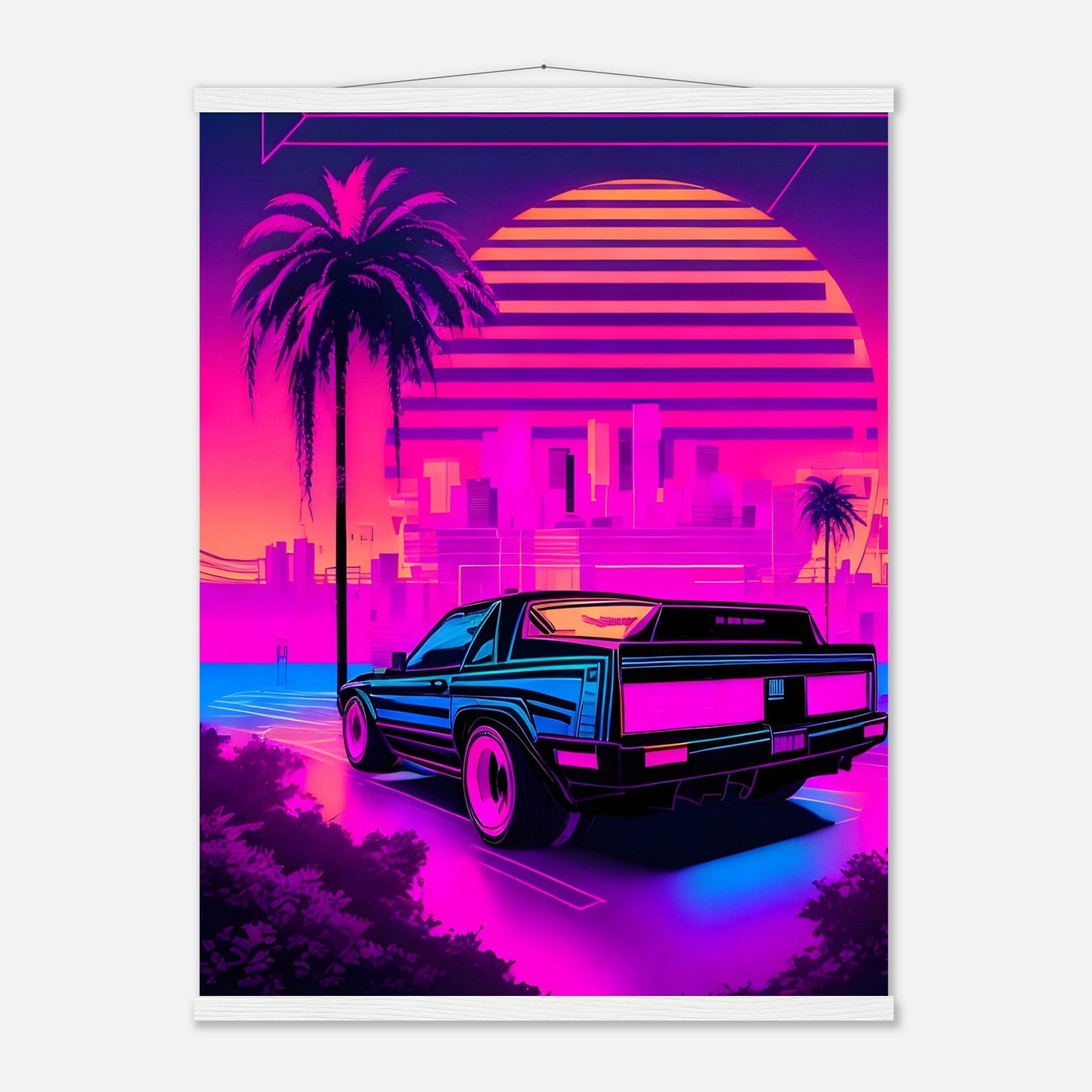 Premium Matte Paper Poster with Hanger - Minimalistische Kunstpräsentation mit Holzhänger Print Material Modern Masterpieces 