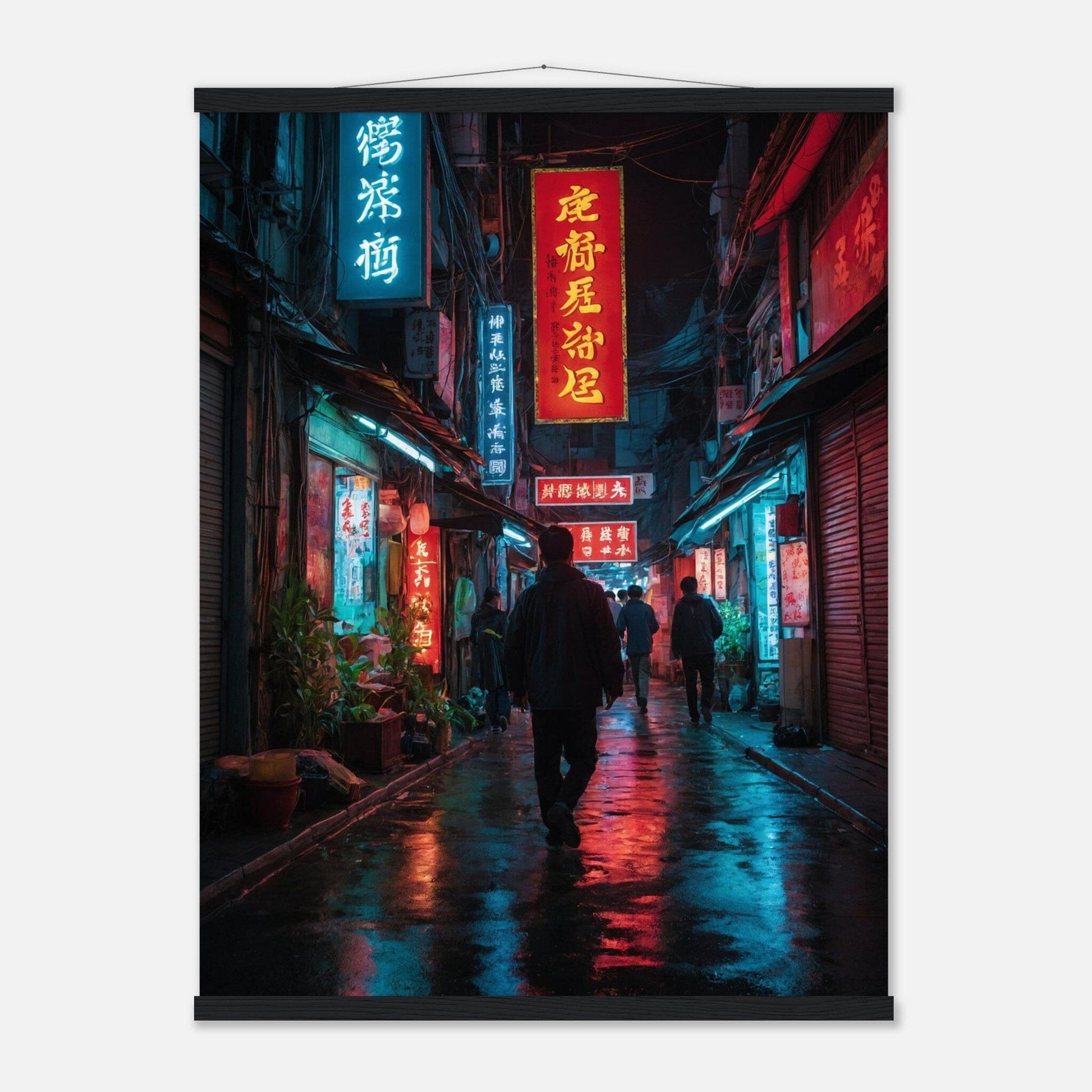 Premium Matte Paper Poster with Hanger - Minimalistische Kunstpräsentation mit Holzhänger Print Material Modern Masterpieces 60x80 cm / 24x32″ Black wall hanger 