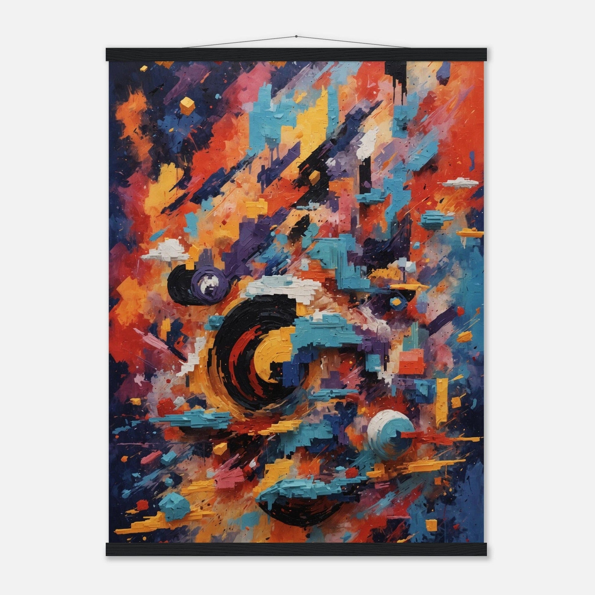 Premium Matte Paper Poster with Hanger - Minimalistische Kunstpräsentation mit Holzhänger Print Material Modern Masterpieces 60x80 cm / 24x32″ Black wall hanger 