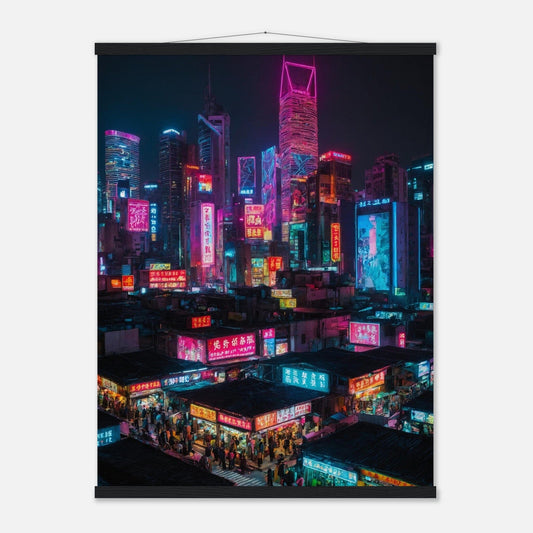 Premium Matte Paper Poster with Hanger - Minimalistische Kunstpräsentation mit Holzhänger Print Material Modern Masterpieces 60x80 cm / 24x32″ Black wall hanger 