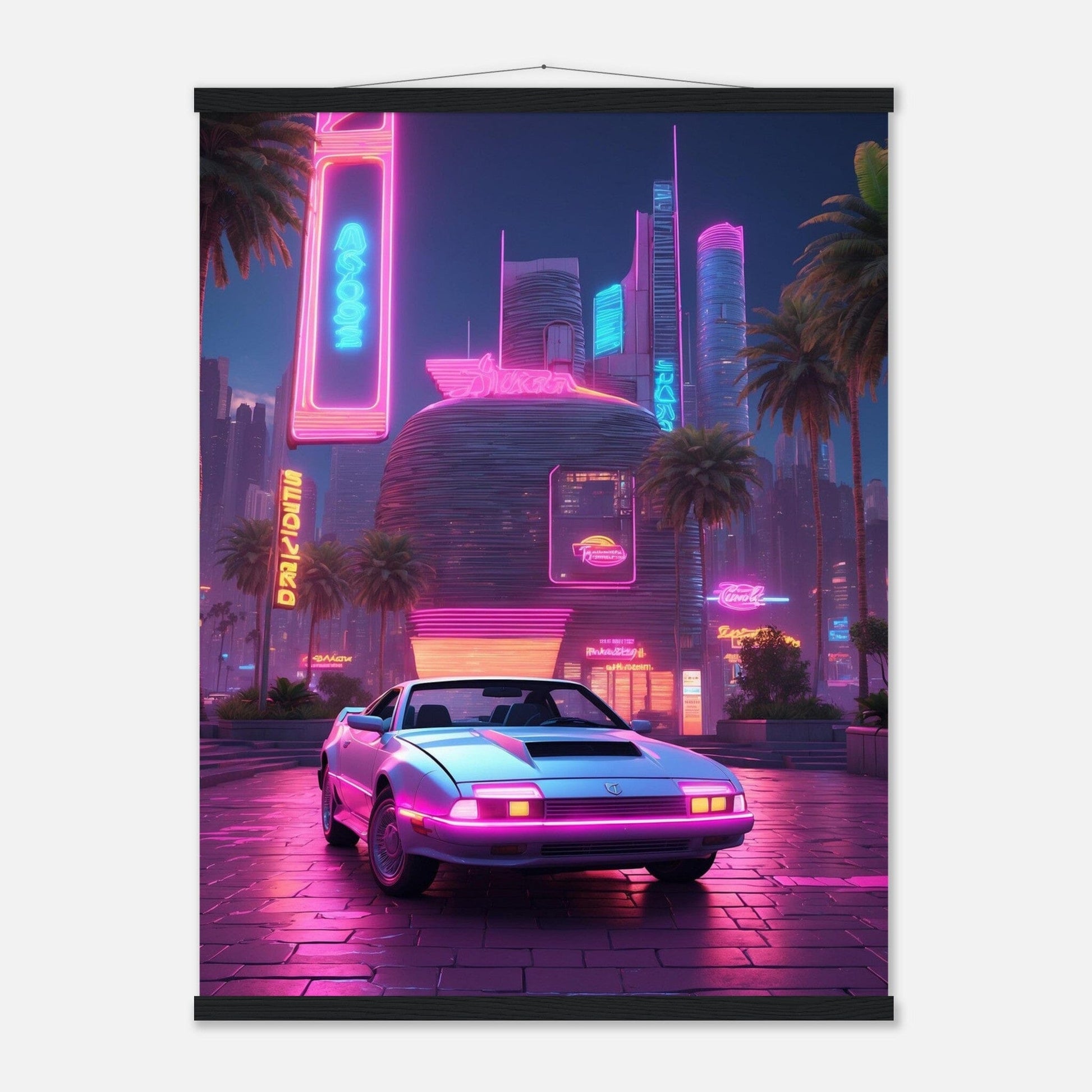 Premium Matte Paper Poster with Hanger - Minimalistische Kunstpräsentation mit Holzhänger Print Material Modern Masterpieces 60x80 cm / 24x32″ Black wall hanger 