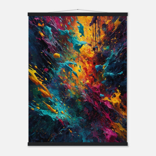 Premium Matte Paper Poster with Hanger - Minimalistische Kunstpräsentation mit Holzhänger Print Material Modern Masterpieces 60x80 cm / 24x32″ Black wall hanger 