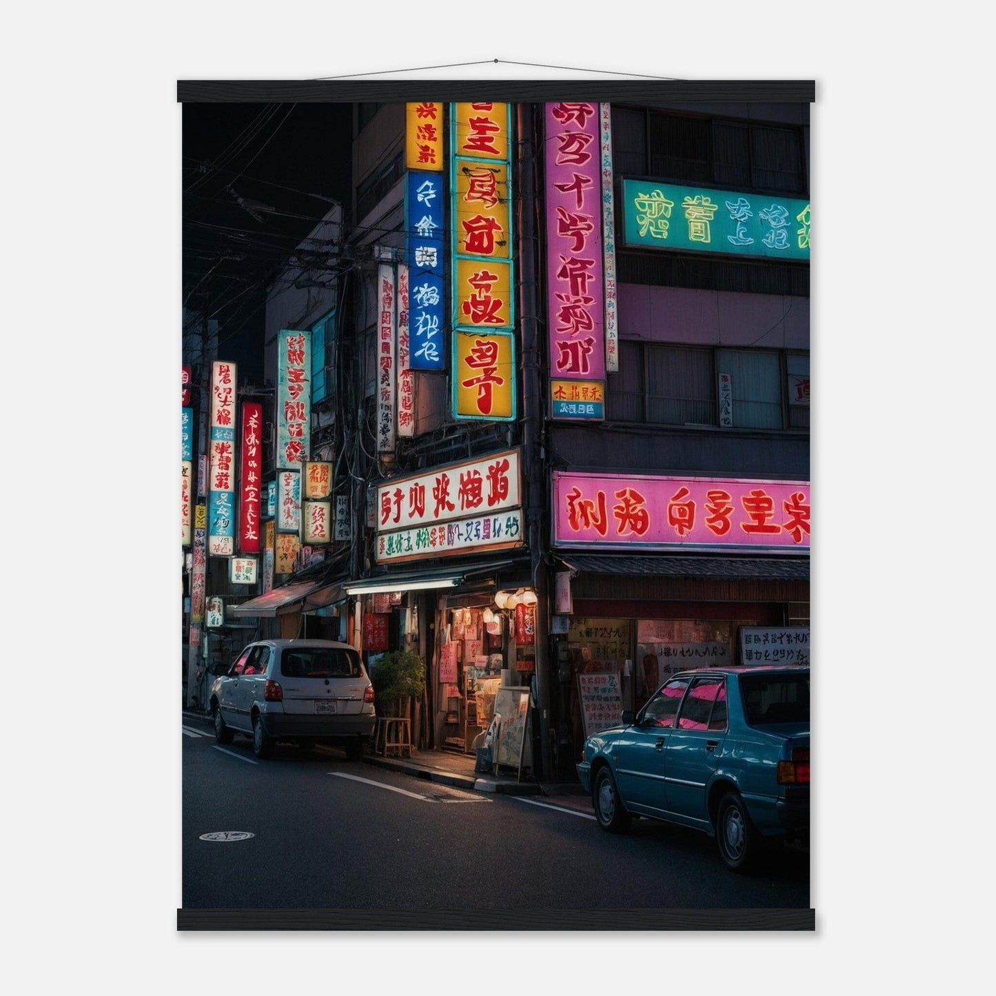 Premium Matte Paper Poster with Hanger - Minimalistische Kunstpräsentation mit Holzhänger Print Material Modern Masterpieces 60x80 cm / 24x32″ Black wall hanger 