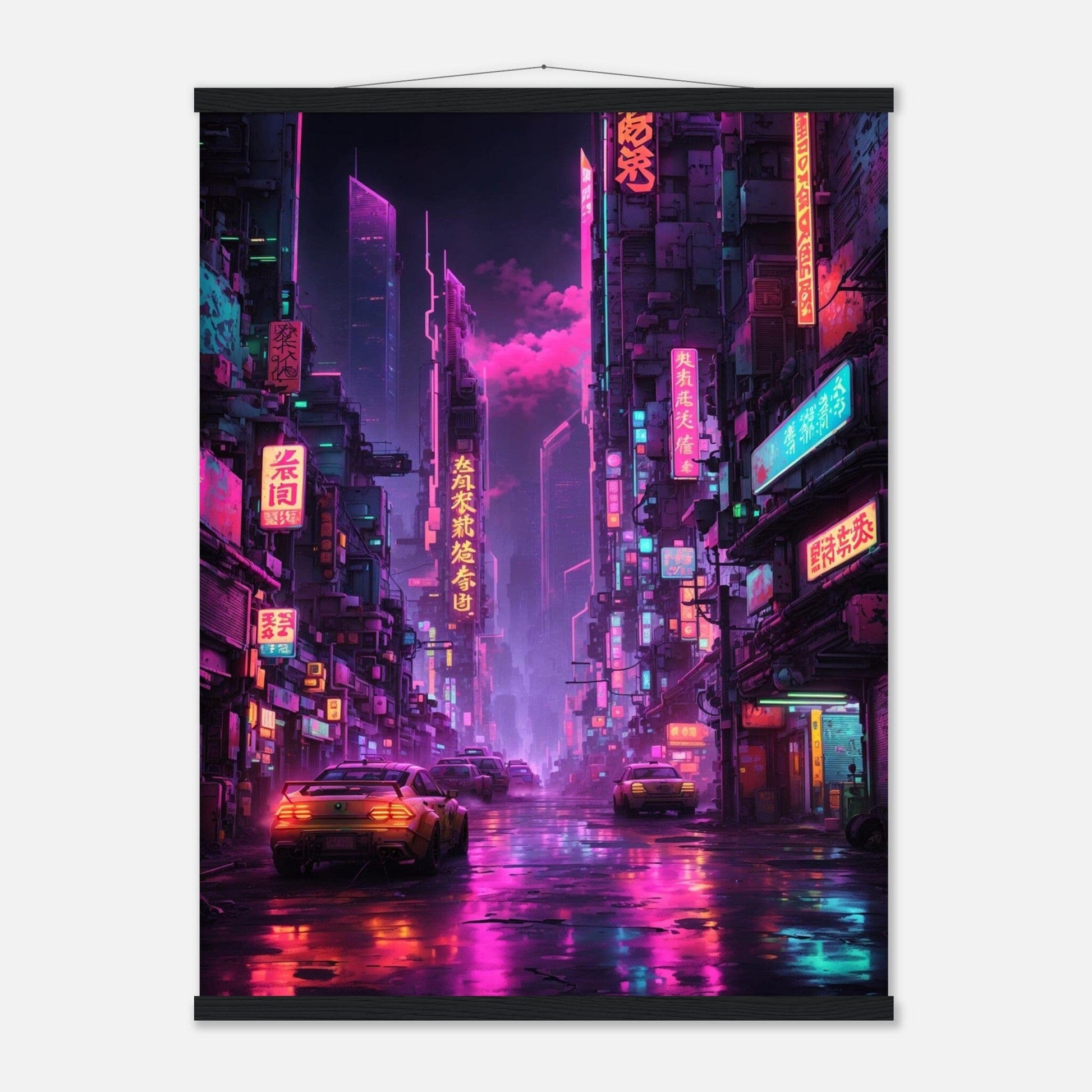 Premium Matte Paper Poster with Hanger - Minimalistische Kunstpräsentation mit Holzhänger Print Material Modern Masterpieces 60x80 cm / 24x32″ Black wall hanger 