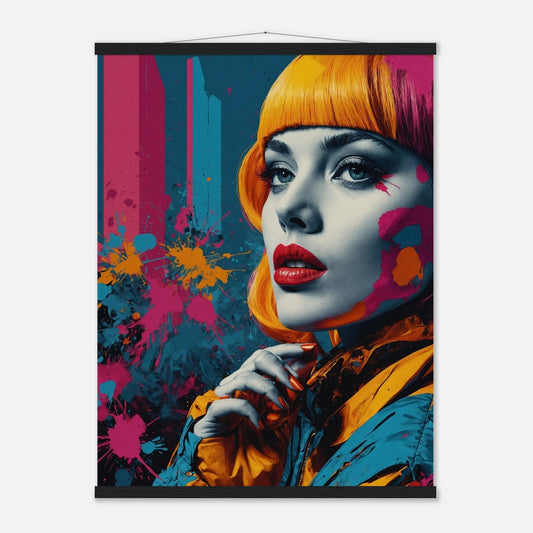 Premium Matte Paper Poster with Hanger - Minimalistische Kunstpräsentation mit Holzhänger Print Material Modern Masterpieces 60x80 cm / 24x32″ Black wall hanger 