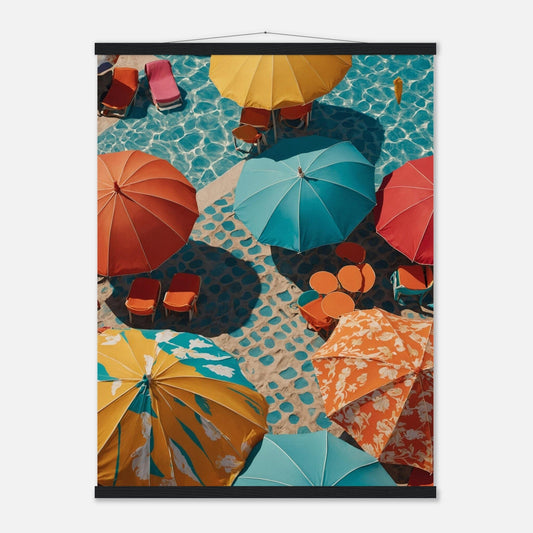 Premium Matte Paper Poster with Hanger - Minimalistische Kunstpräsentation mit Holzhänger Print Material Modern Masterpieces 60x80 cm / 24x32″ Black wall hanger 
