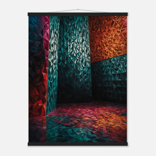 Premium Matte Paper Poster with Hanger - Minimalistische Kunstpräsentation mit Holzhänger Print Material Modern Masterpieces 60x80 cm / 24x32″ Black wall hanger 