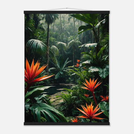 Premium Matte Paper Poster with Hanger - Minimalistische Kunstpräsentation mit Holzhänger Print Material Modern Masterpieces 60x80 cm / 24x32″ Black wall hanger 