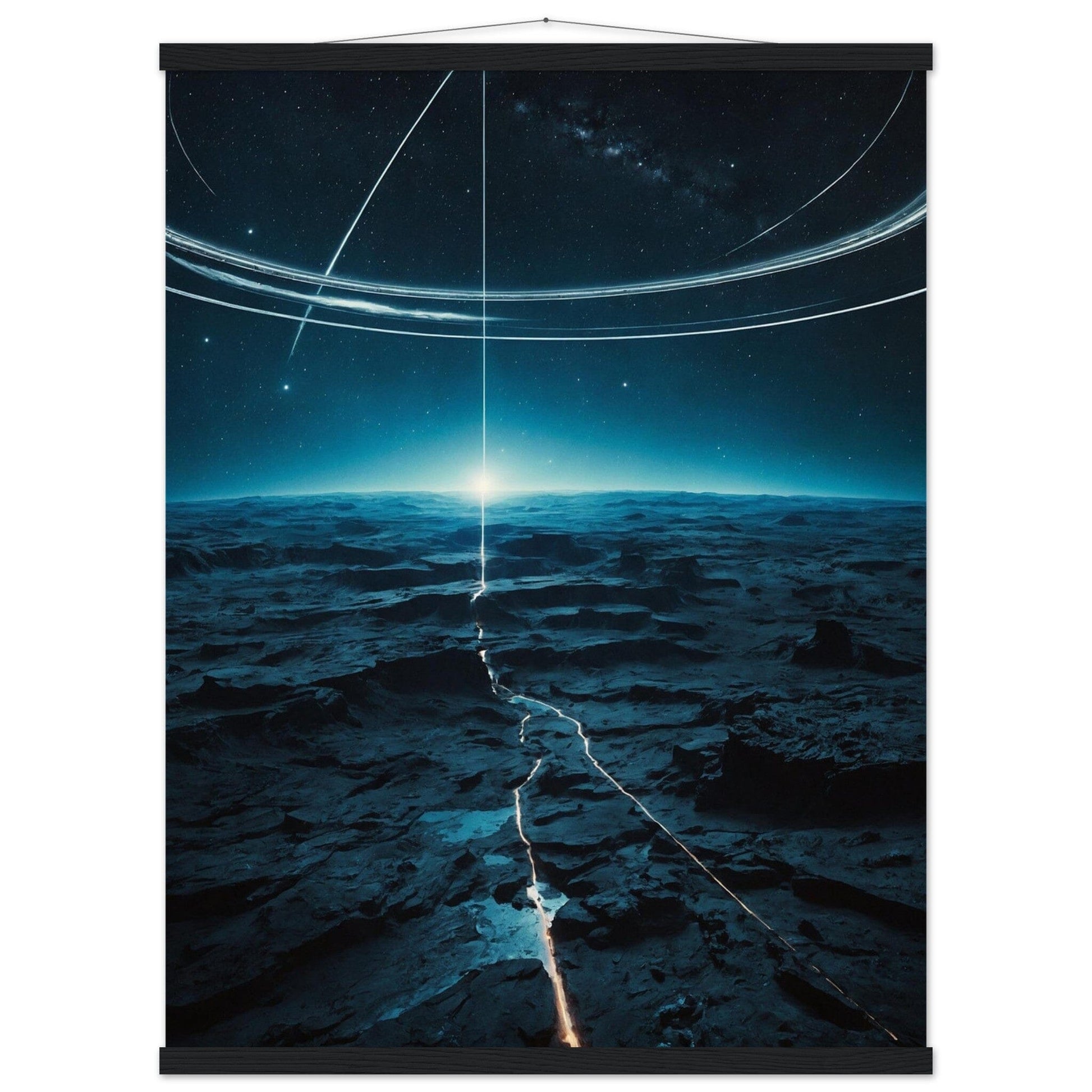 Premium Matte Paper Poster with Hanger - Minimalistische Kunstpräsentation mit Holzhänger Print Material Modern Masterpieces 60x80 cm / 24x32″ Black wall hanger 