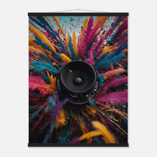 Premium Matte Paper Poster with Hanger - Minimalistische Kunstpräsentation mit Holzhänger Print Material Modern Masterpieces 60x80 cm / 24x32″ Black wall hanger 
