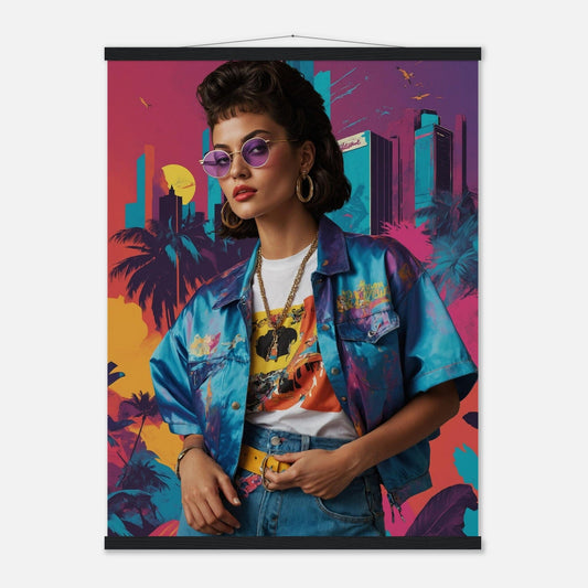 Premium Matte Paper Poster with Hanger - Minimalistische Kunstpräsentation mit Holzhänger Print Material Modern Masterpieces 60x80 cm / 24x32″ Black wall hanger 
