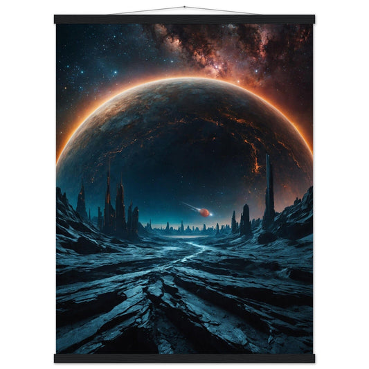 Premium Matte Paper Poster with Hanger - Minimalistische Kunstpräsentation mit Holzhänger Print Material Modern Masterpieces 60x80 cm / 24x32″ Black wall hanger 