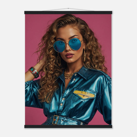 Premium Matte Paper Poster with Hanger - Minimalistische Kunstpräsentation mit Holzhänger Print Material Modern Masterpieces 60x80 cm / 24x32″ Black wall hanger 