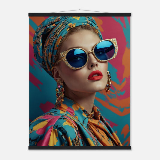 Premium Matte Paper Poster with Hanger - Minimalistische Kunstpräsentation mit Holzhänger Print Material Modern Masterpieces 60x80 cm / 24x32″ Black wall hanger 