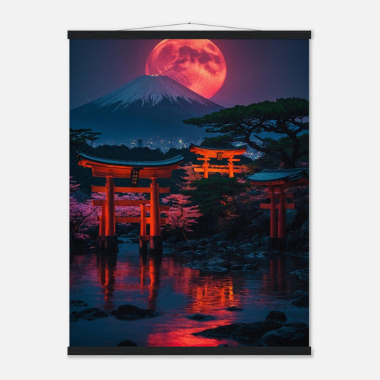 Premium Matte Paper Poster with Hanger - Minimalistische Kunstpräsentation mit Holzhänger Print Material Modern Masterpieces 60x80 cm / 24x32″ Black wall hanger 