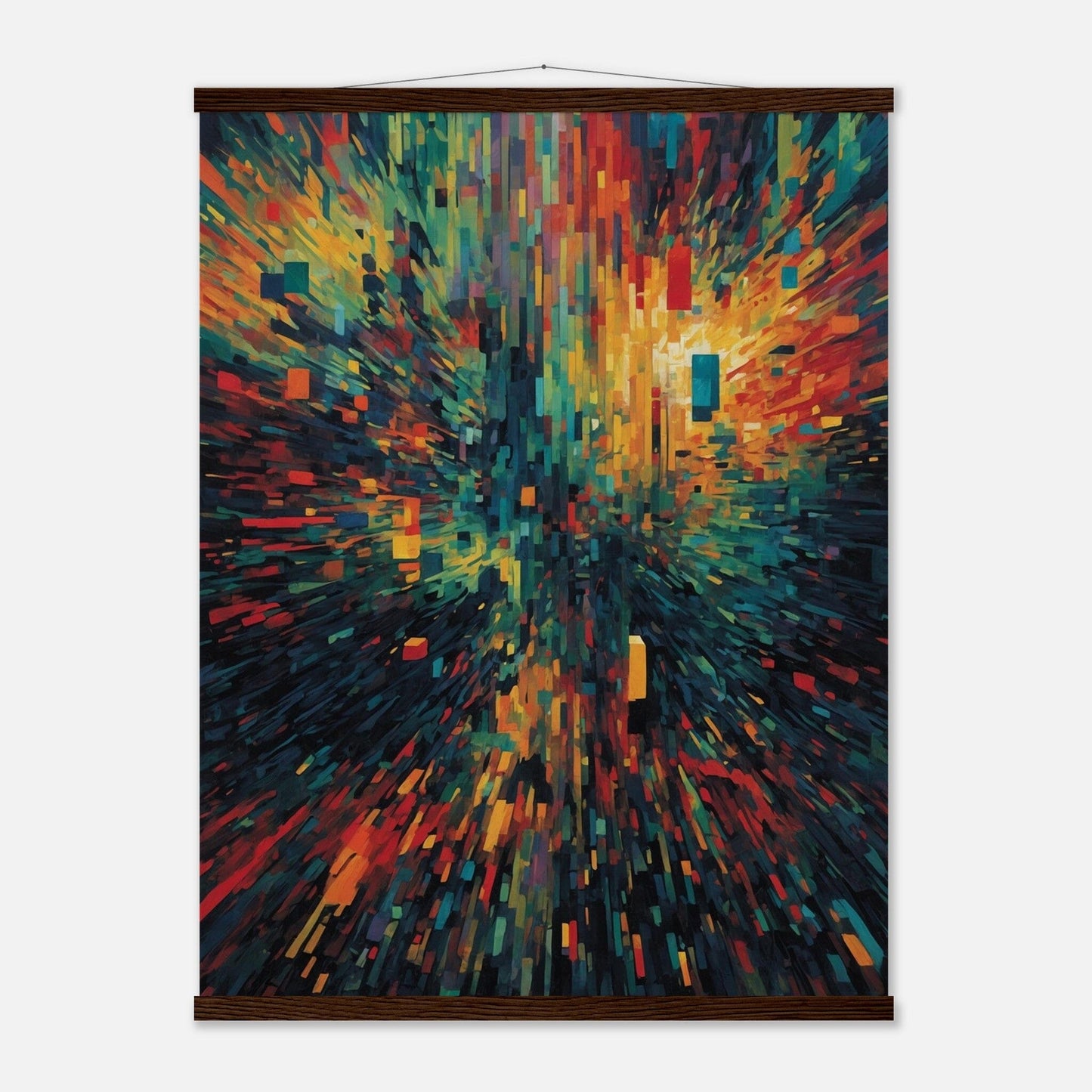 Premium Matte Paper Poster with Hanger - Minimalistische Kunstpräsentation mit Holzhänger Print Material Modern Masterpieces 60x80 cm / 24x32″ Dark wood wall hanger 