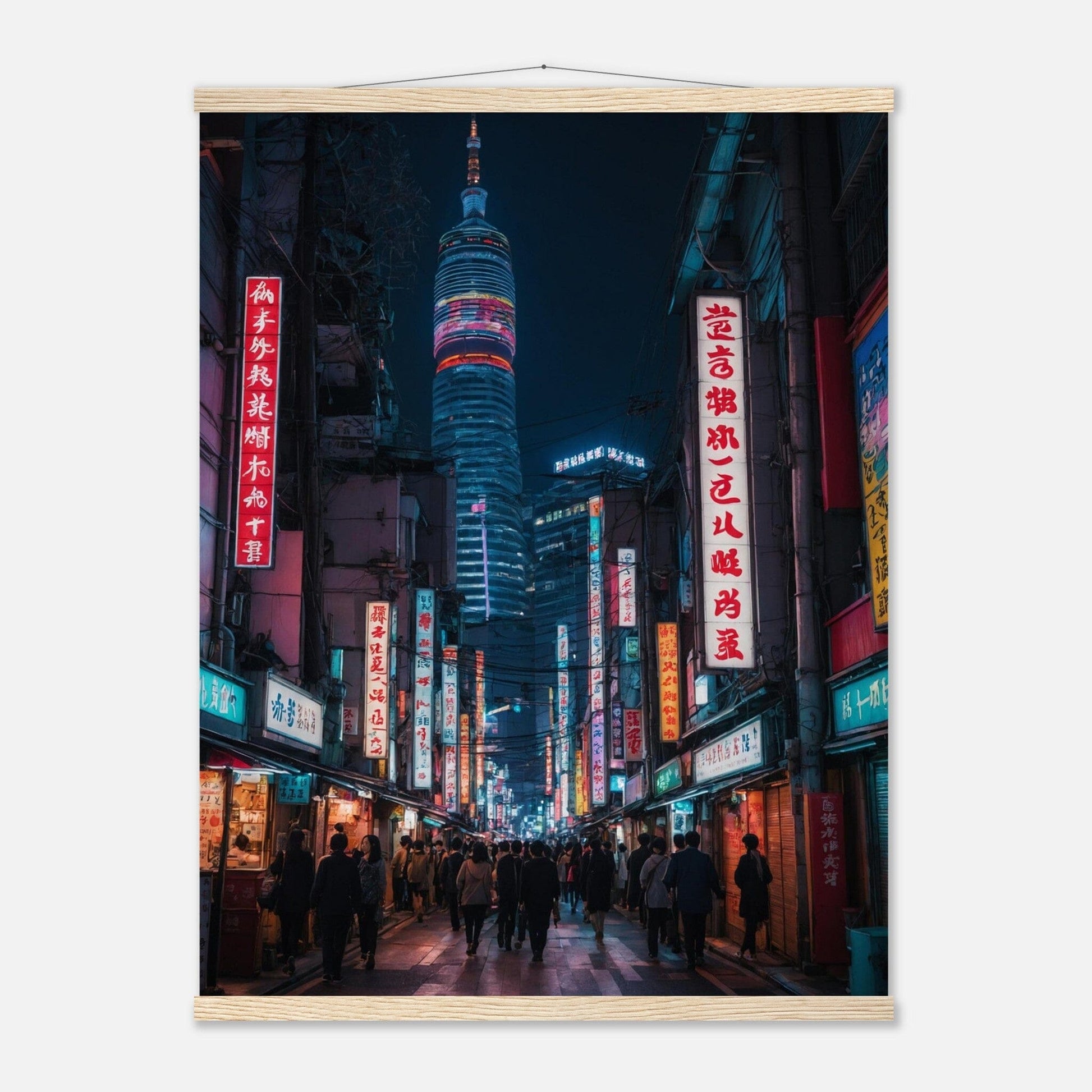 Premium Matte Paper Poster with Hanger - Minimalistische Kunstpräsentation mit Holzhänger Print Material Modern Masterpieces 60x80 cm / 24x32″ Natural wood wall hanger 