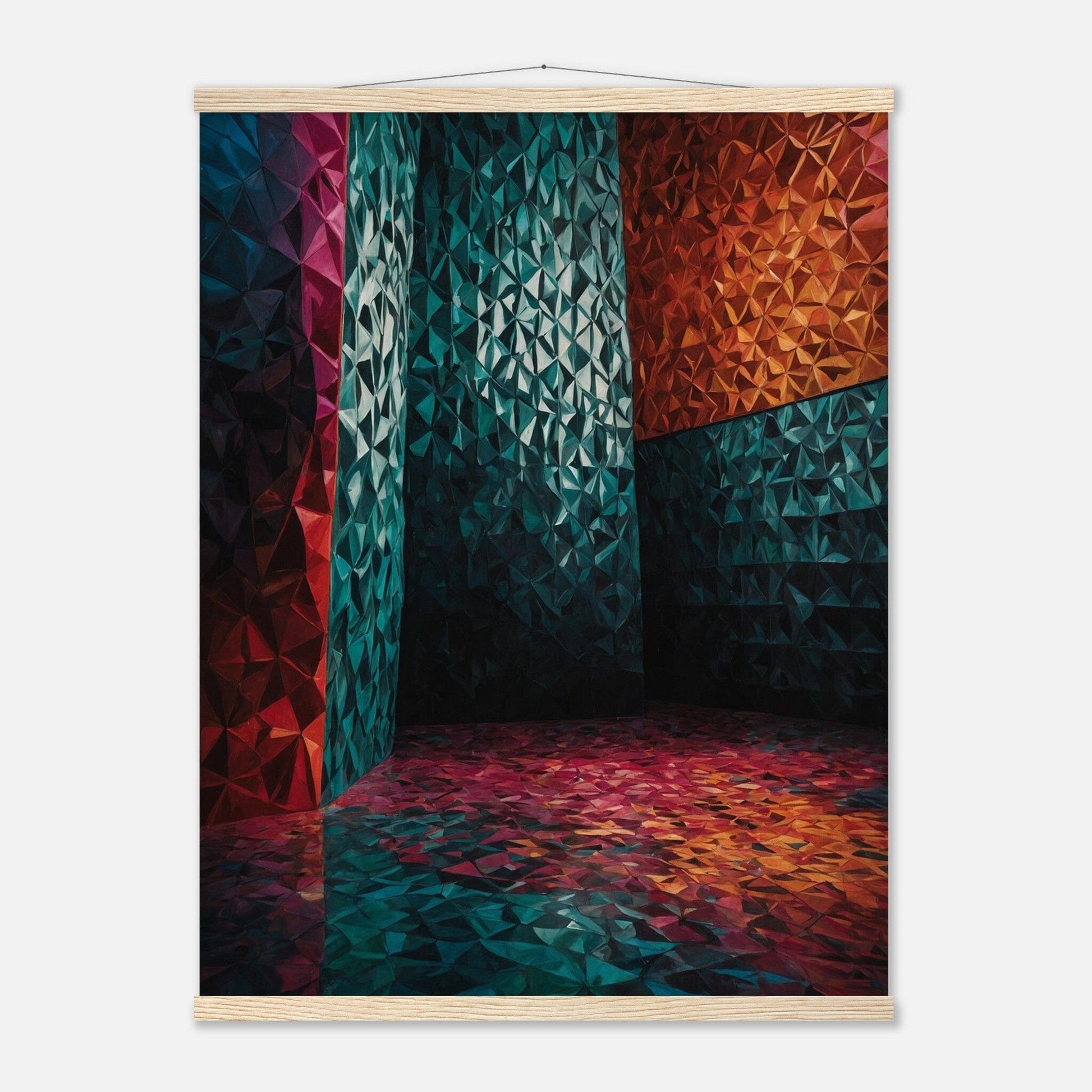 Premium Matte Paper Poster with Hanger - Minimalistische Kunstpräsentation mit Holzhänger Print Material Modern Masterpieces 60x80 cm / 24x32″ Natural wood wall hanger 