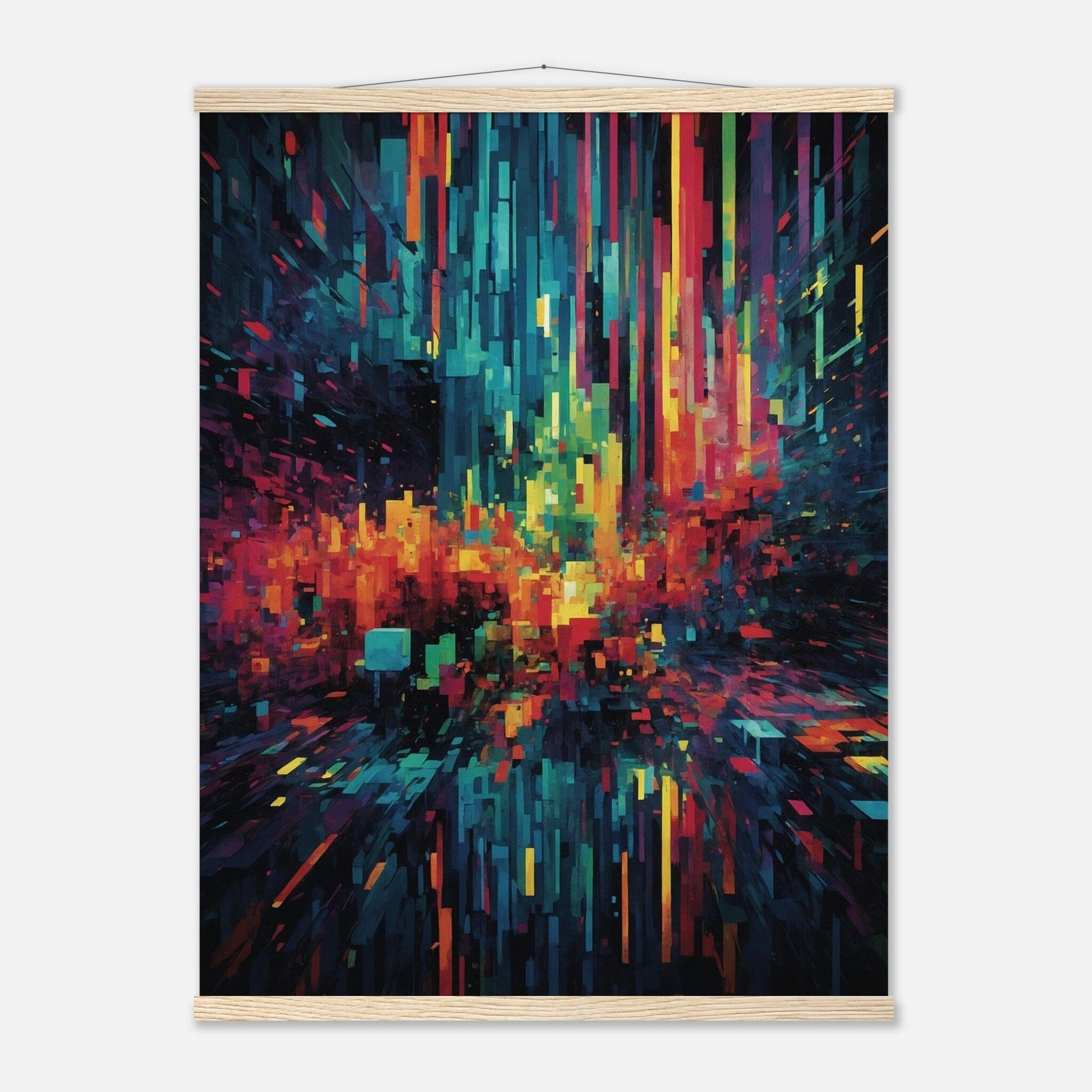 Premium Matte Paper Poster with Hanger - Minimalistische Kunstpräsentation mit Holzhänger Print Material Modern Masterpieces 60x80 cm / 24x32″ Natural wood wall hanger 
