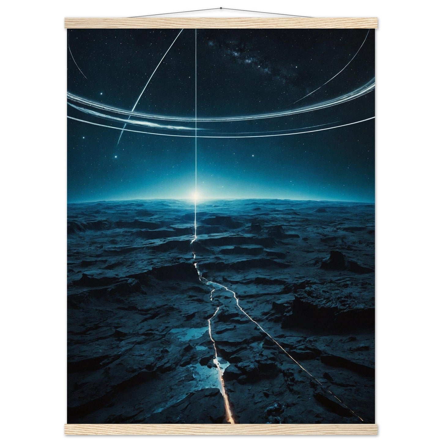 Premium Matte Paper Poster with Hanger - Minimalistische Kunstpräsentation mit Holzhänger Print Material Modern Masterpieces 60x80 cm / 24x32″ Natural wood wall hanger 