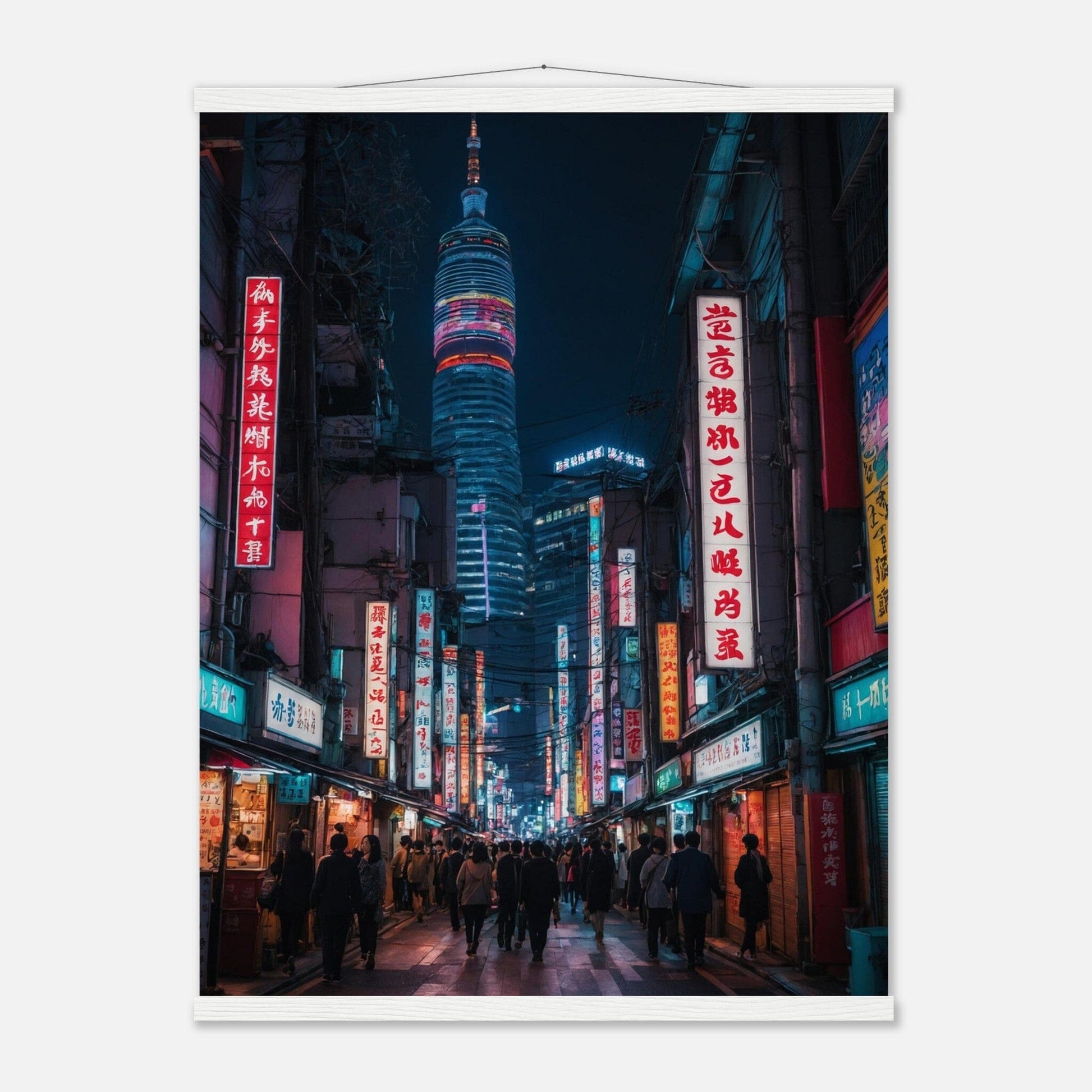 Premium Matte Paper Poster with Hanger - Minimalistische Kunstpräsentation mit Holzhänger Print Material Modern Masterpieces 60x80 cm / 24x32″ White wall hanger 